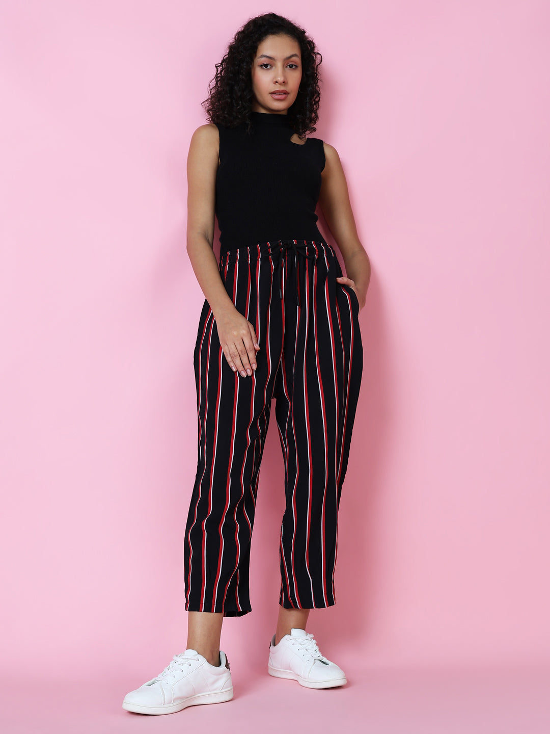 Women's Black Straight Leg Trousers