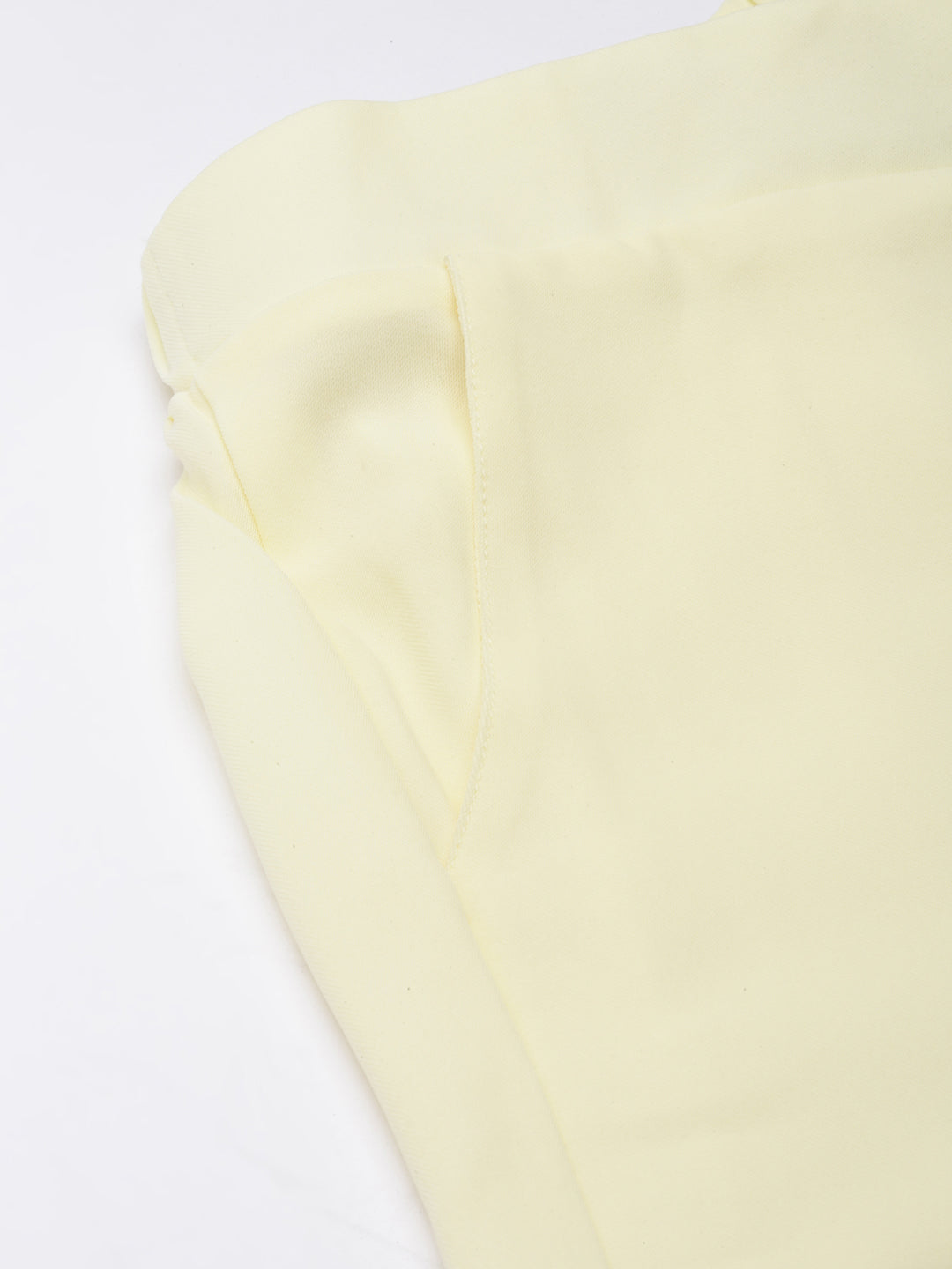 Women's Yellow Straight Fit Cotton Trousers