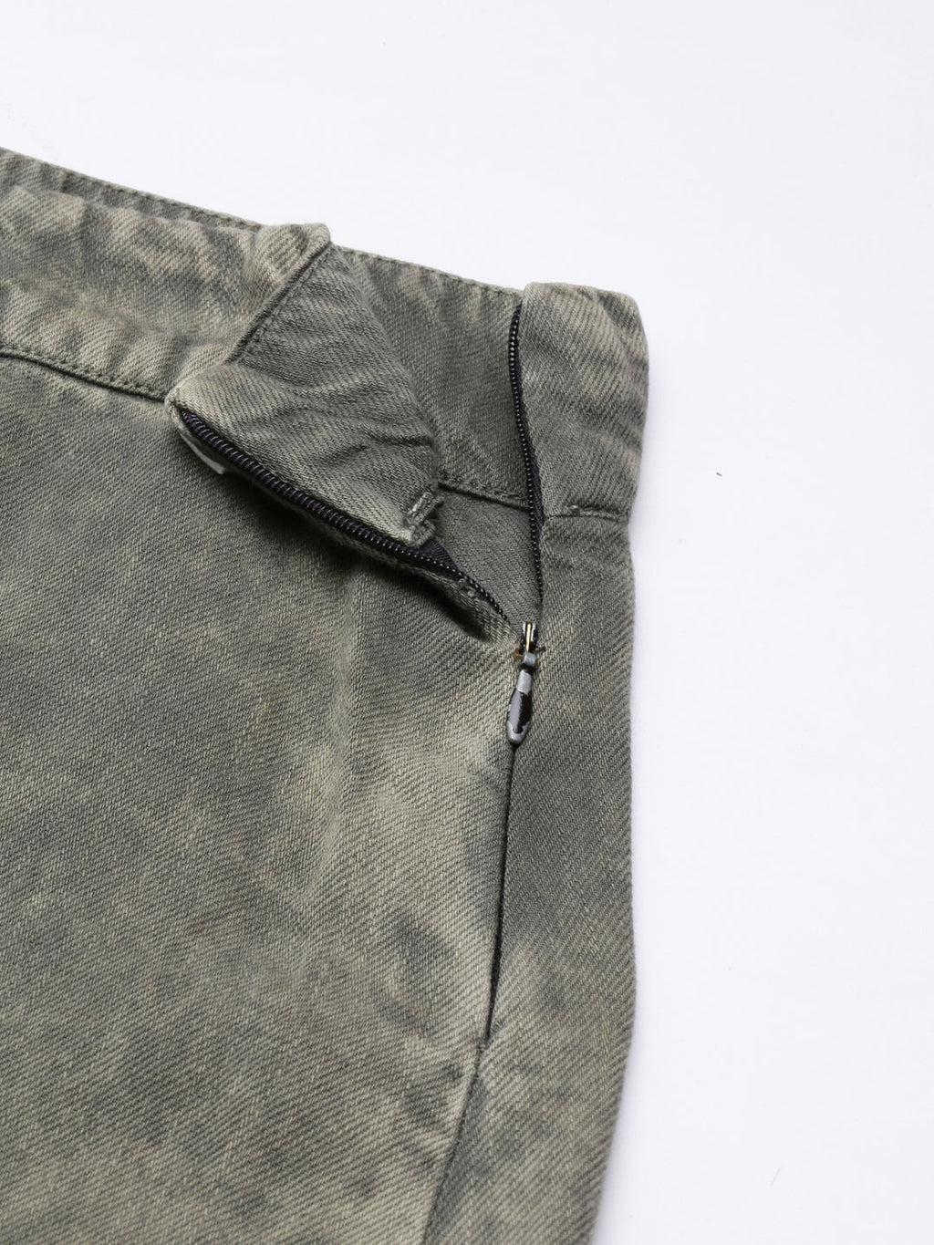 Women's Olive Wide Leg Celan Look Denim Jeans