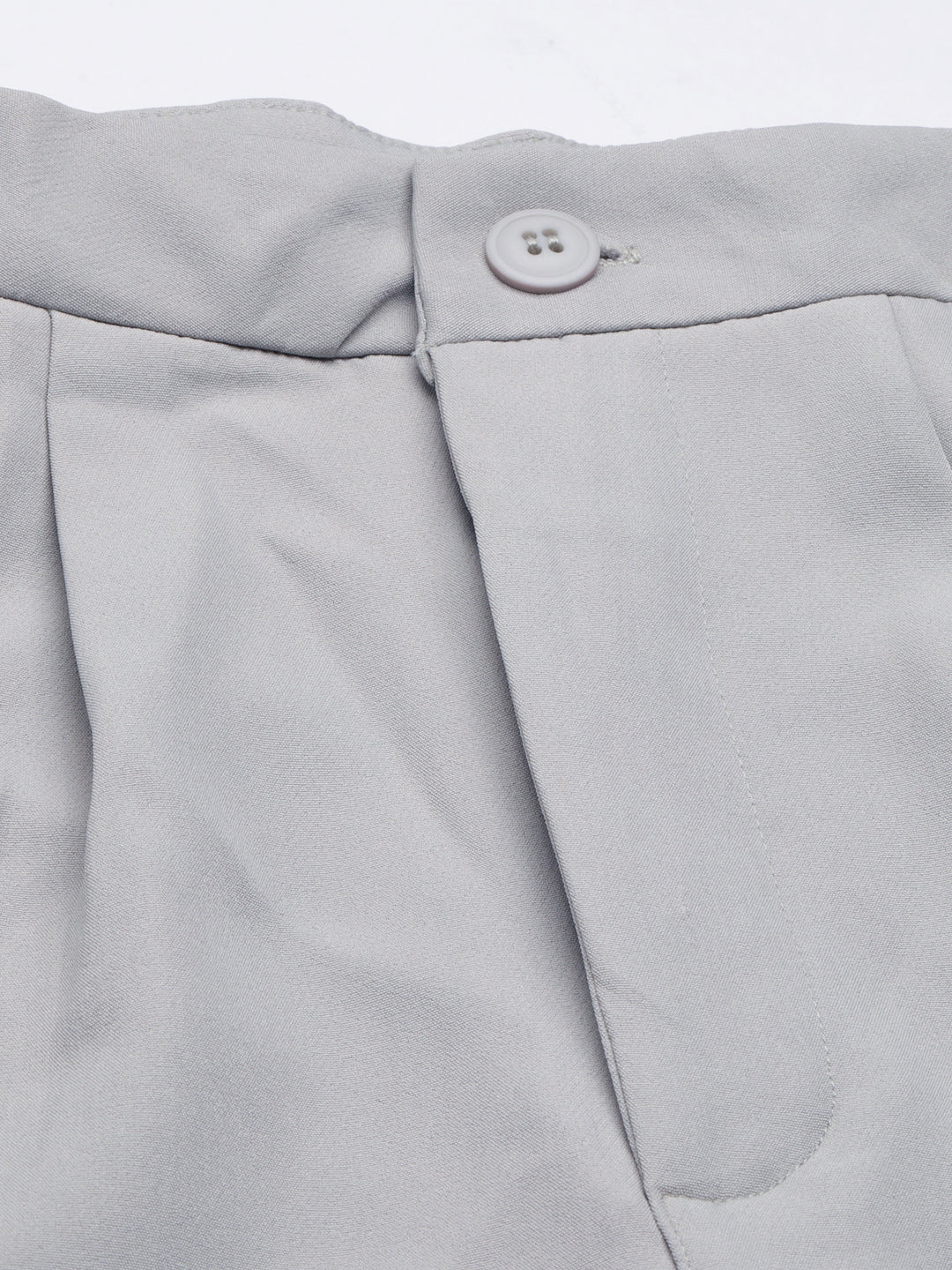 Women's Grey Relaxed Straight Leg Flared Cotton Bootcut Trouser