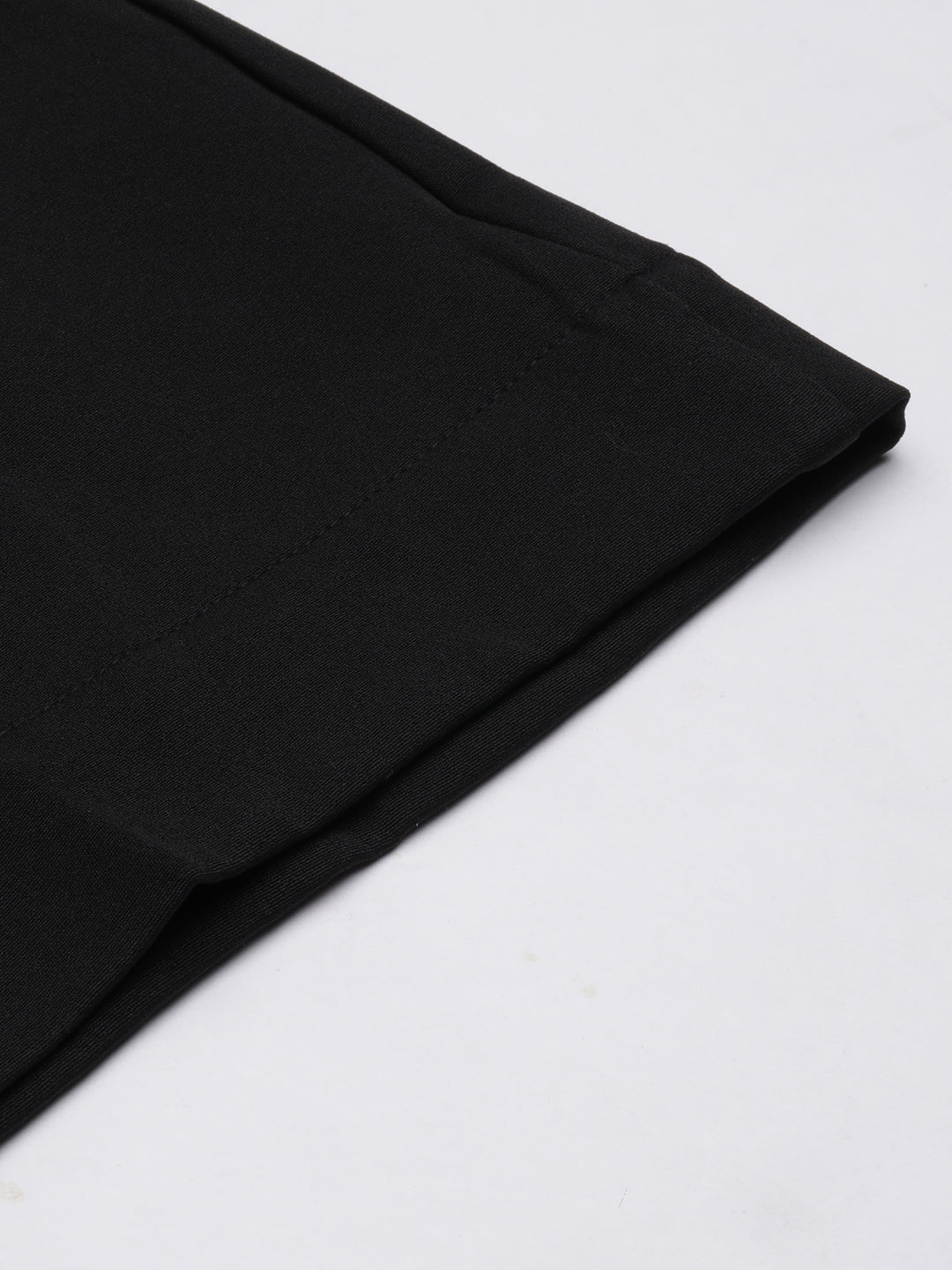 Women's Black Relaxed Straight Fit Cotton Parallel Trouser