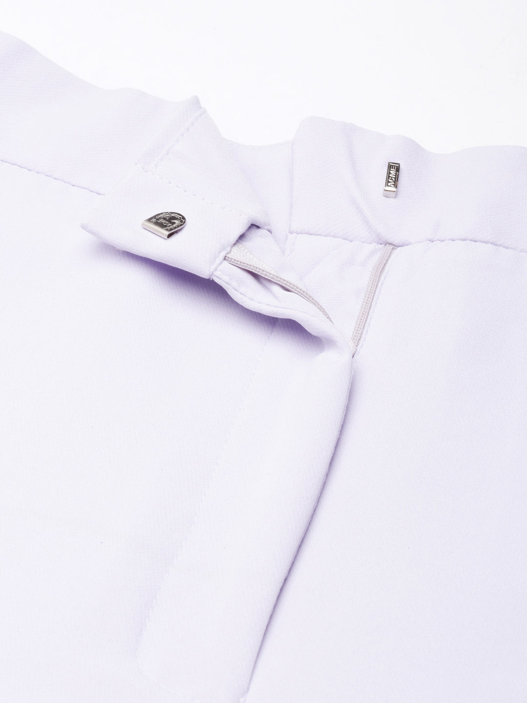 Women's Lavender Comfort Straight Fit Cotton Parallel Trouser