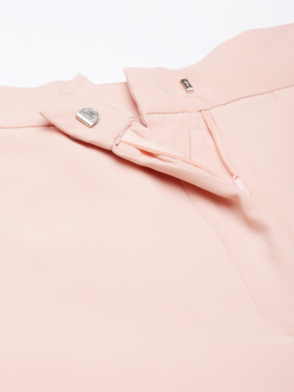 Women's Peach Comfort Straight Fit Cotton Parallel Trouser