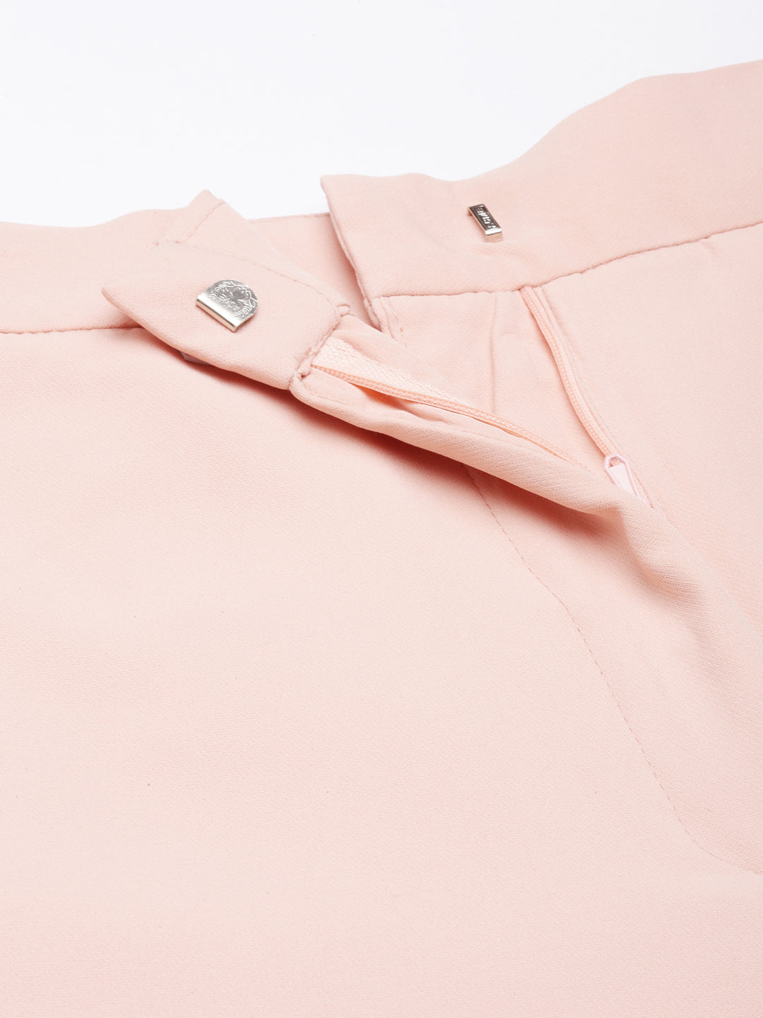 Women's Peach Comfort Straight Fit Cotton Parallel Trouser