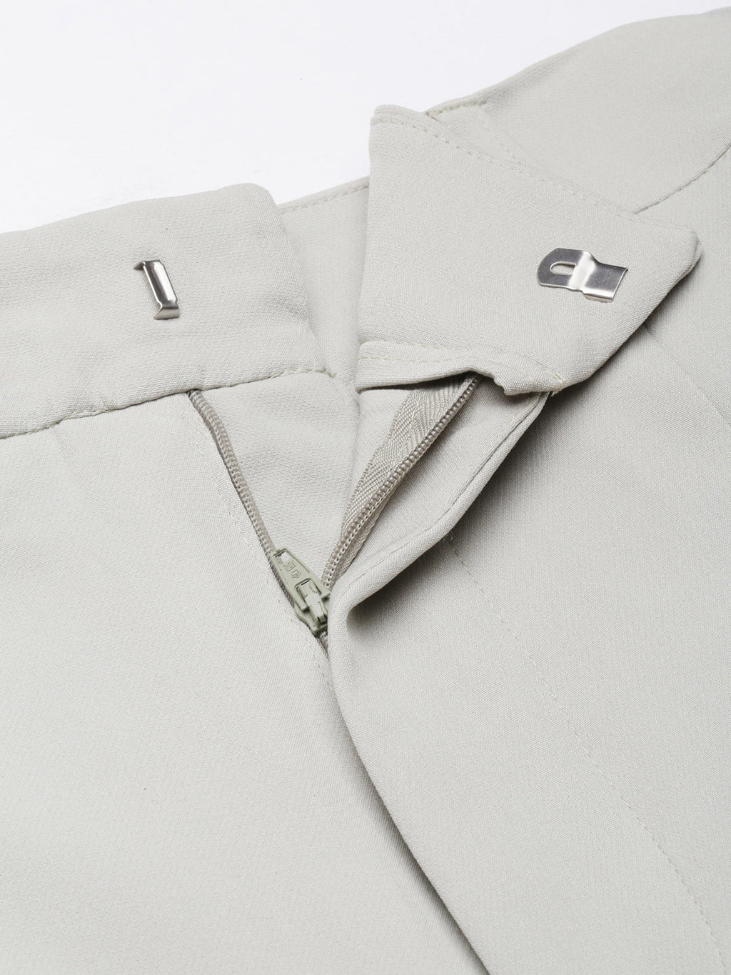 Women's Sea Green Comfort Tapered Fit Pleated Cotton Trousers