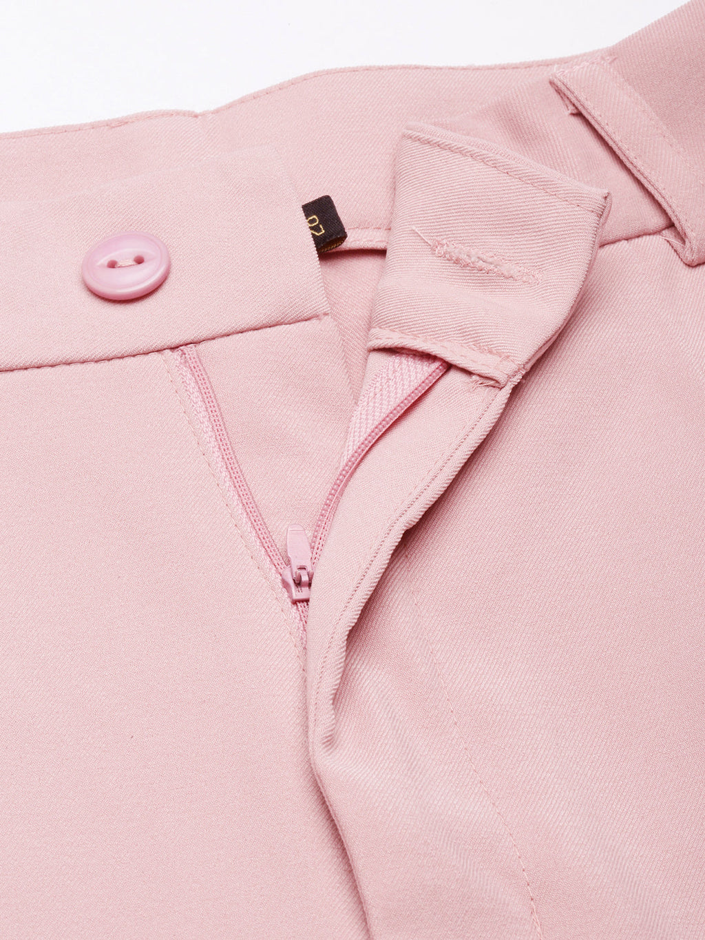 Women's Peach Comfort Cotton Regular Fit Parallel Trousers