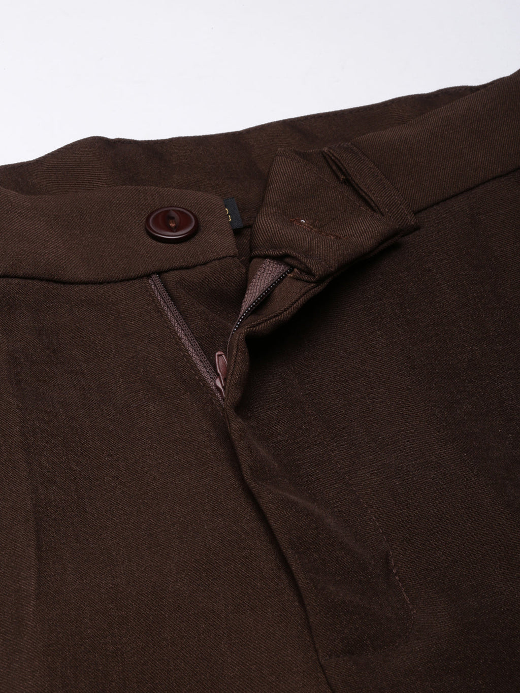 Women's Brown Comfort Cotton Parallel Trouser