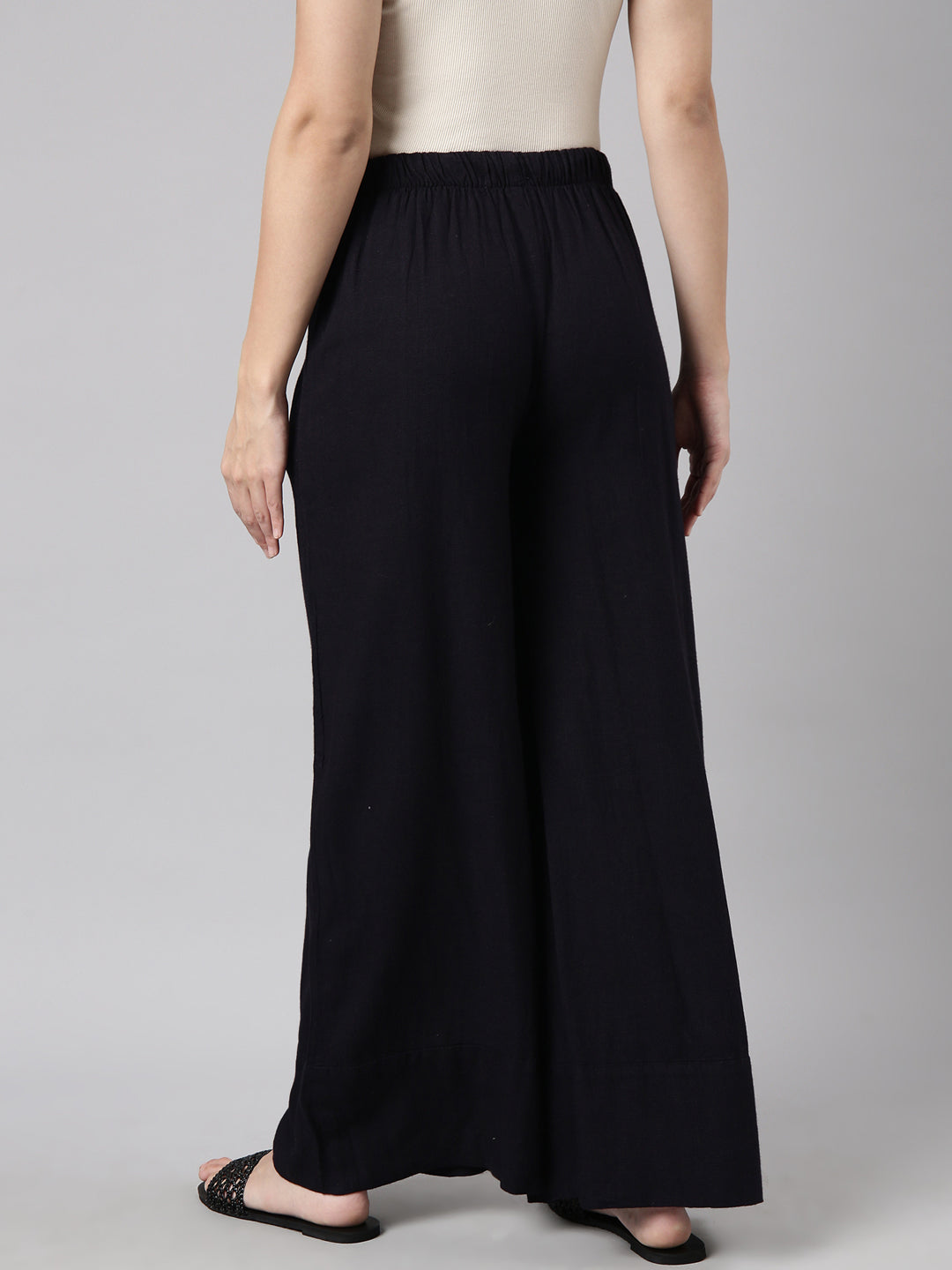 Women's Navy Blue Wide Leg Palazzos