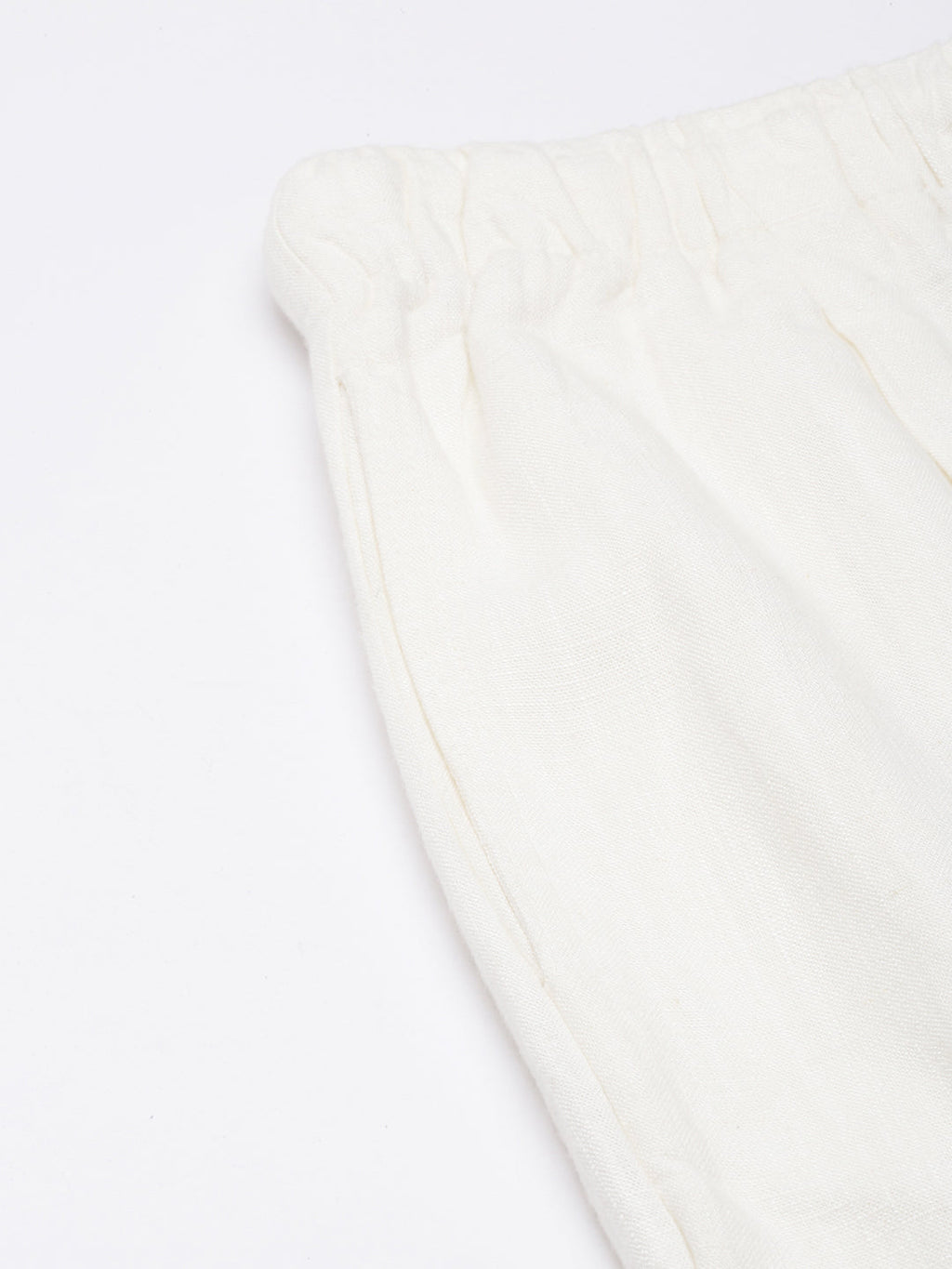 Women's Off White Wide Leg Palazzos