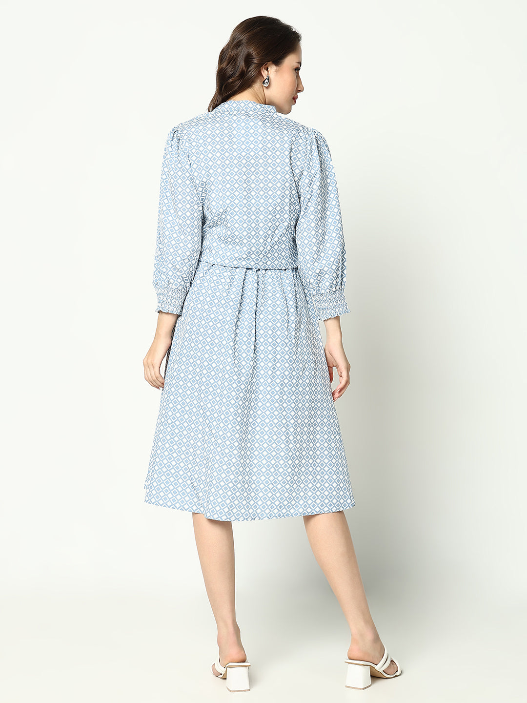 Women's Blue Crepe Dress