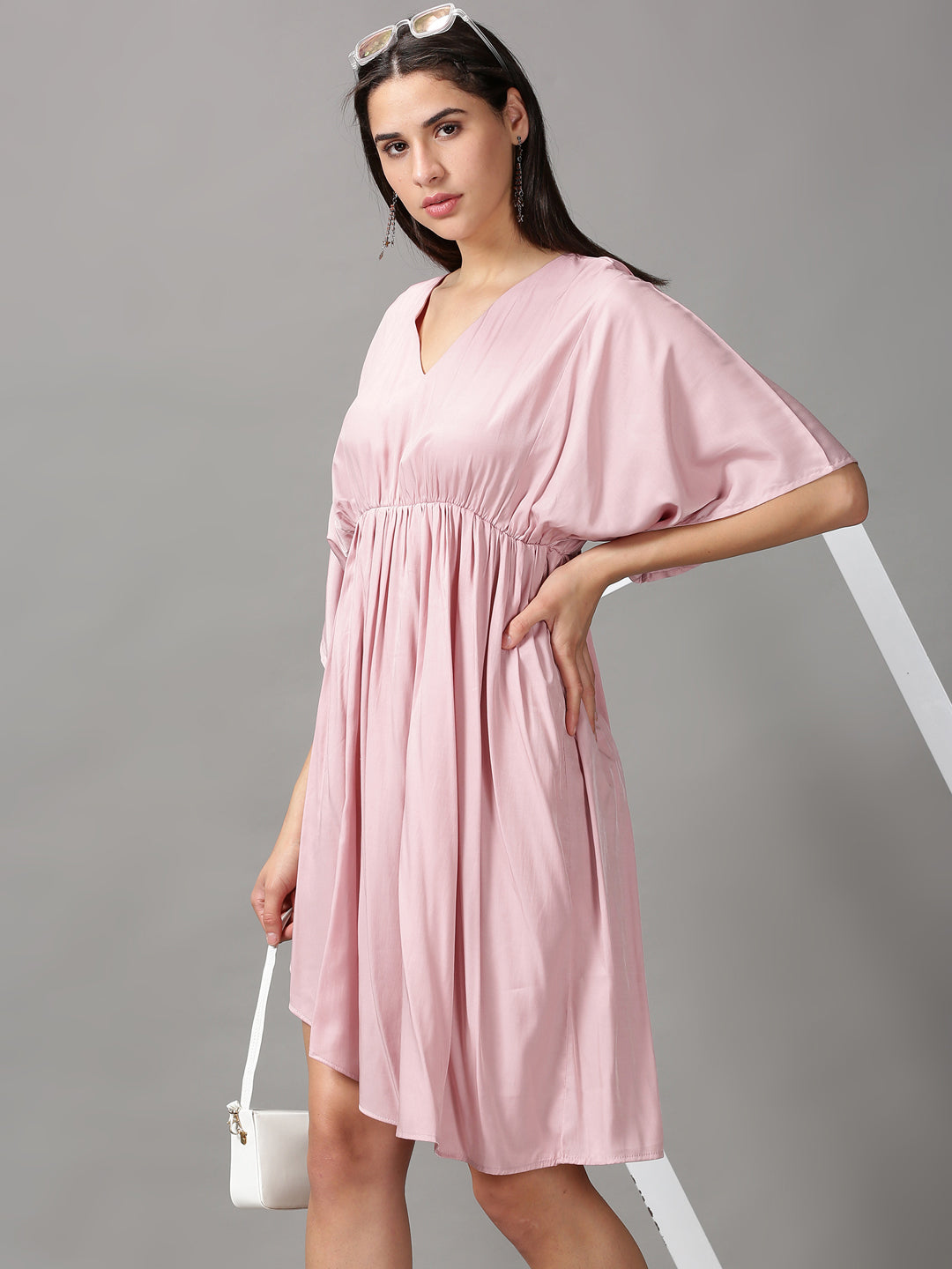 Women's Pink Fit & Flare Dress