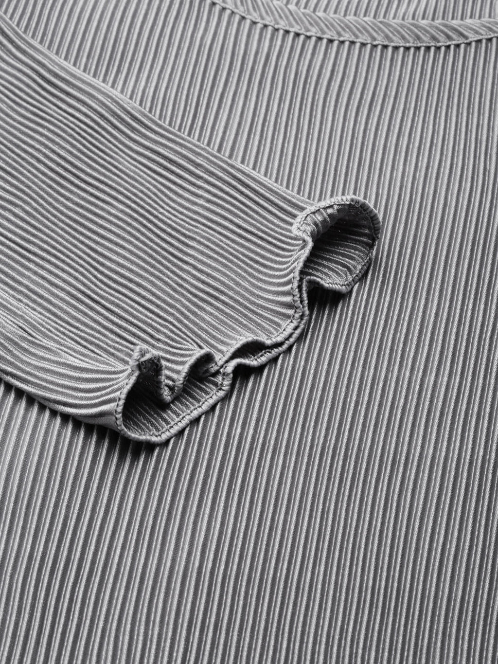 Women's Grey Self Design Satin A-Line Dress