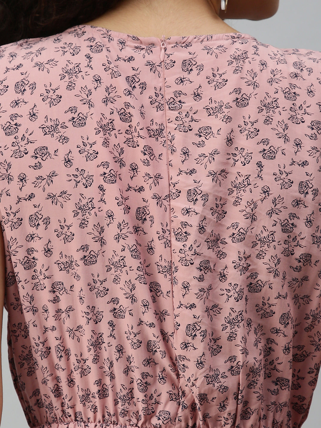 Women's Mauve Printed Basic Jumpsuit