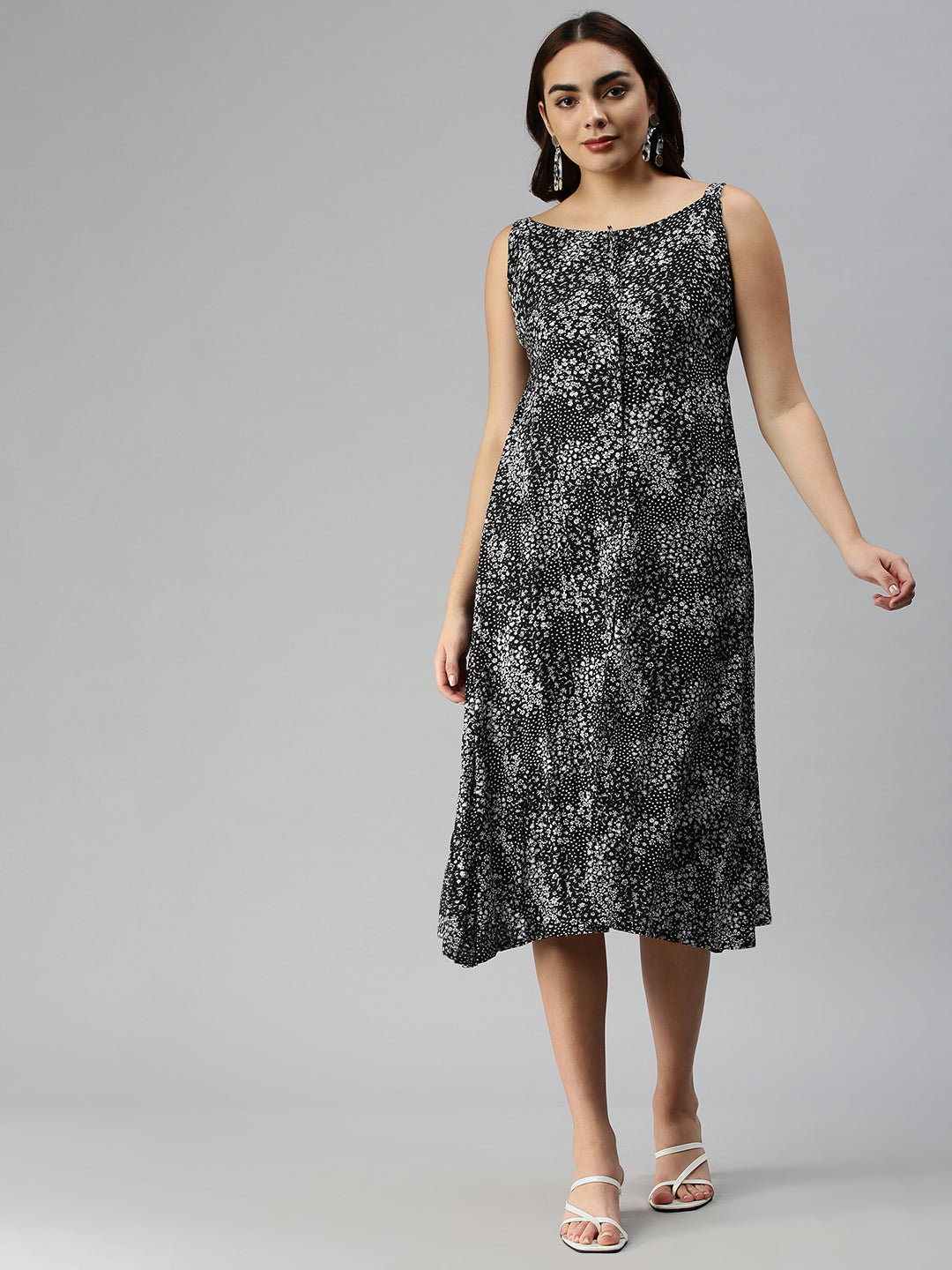 Women's Black A-Line Dress