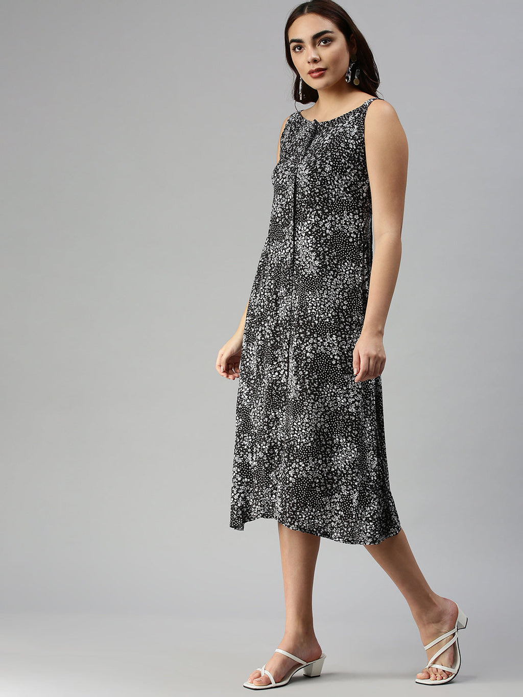 Women's Black A-Line Dress