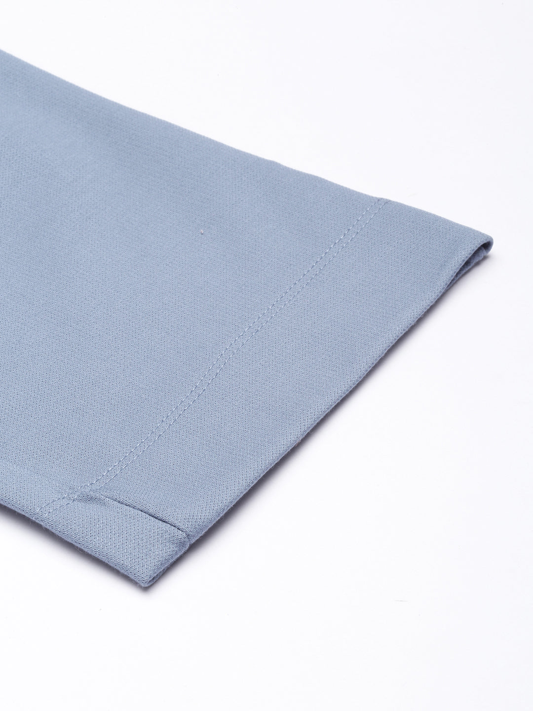 Women's Blue Comfort Straight Fit Cotton Regular Trouser