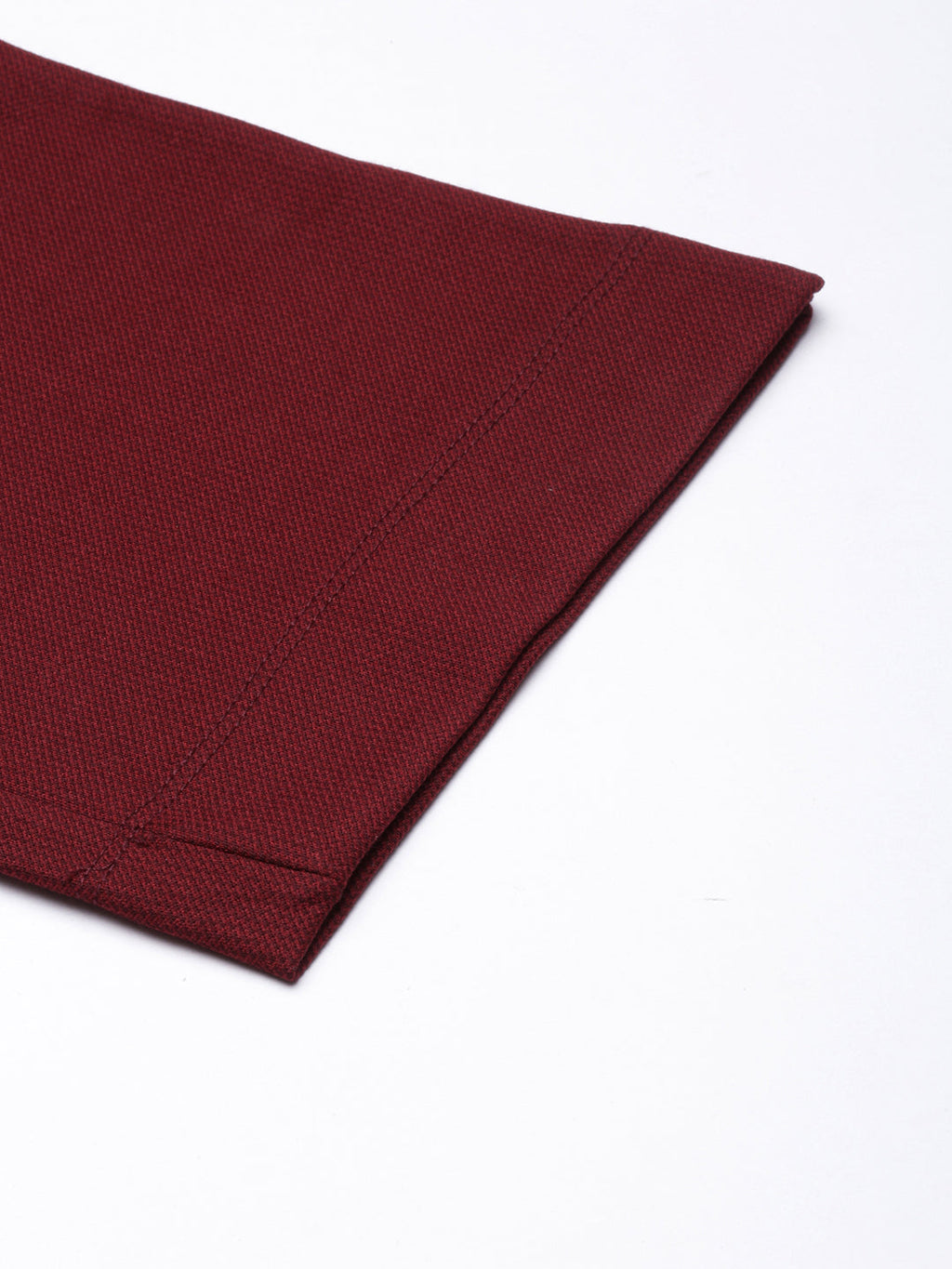 Women's Maroon Comfort Cotton Straight Fit Regular Trouser