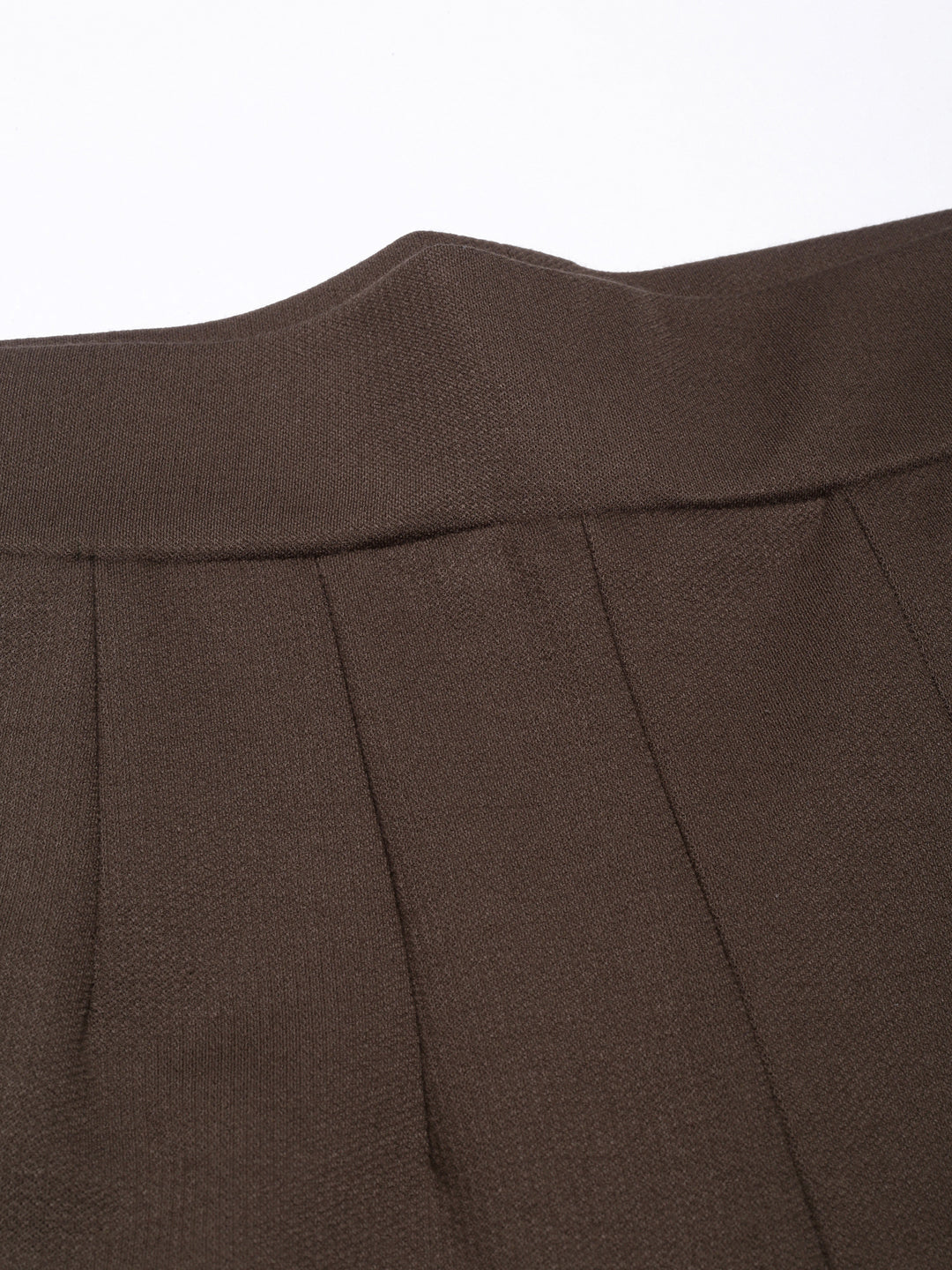 Women's Olive Cotton Comfort Straight Fit Regular Trousers