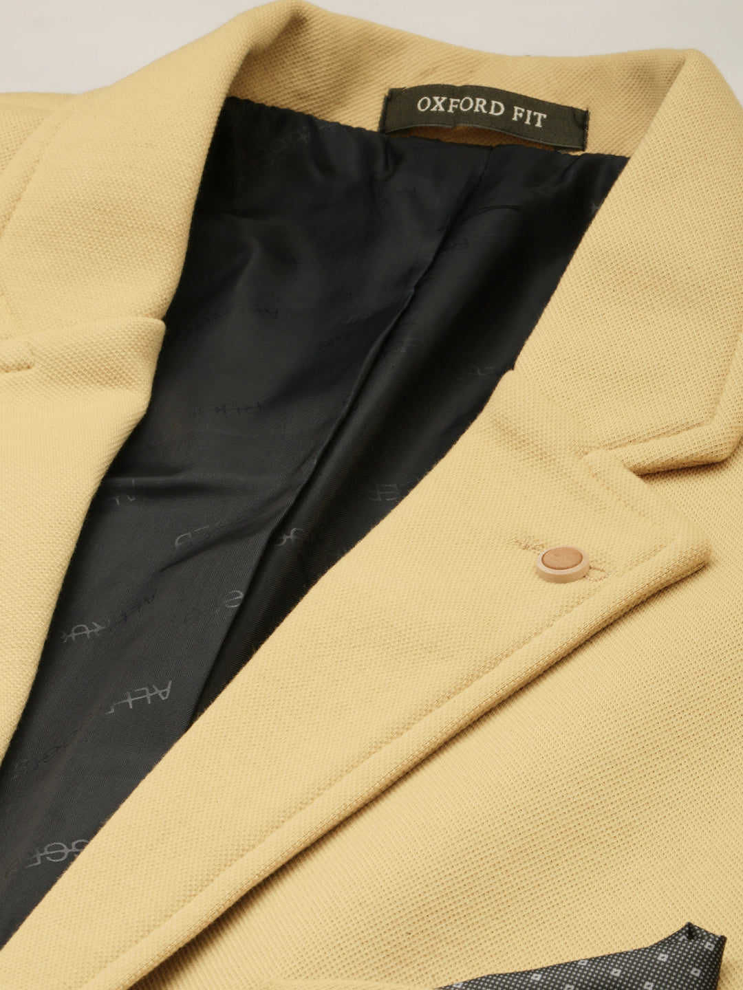 Men's Mustard Slim-Fit Single Breasted Blazer