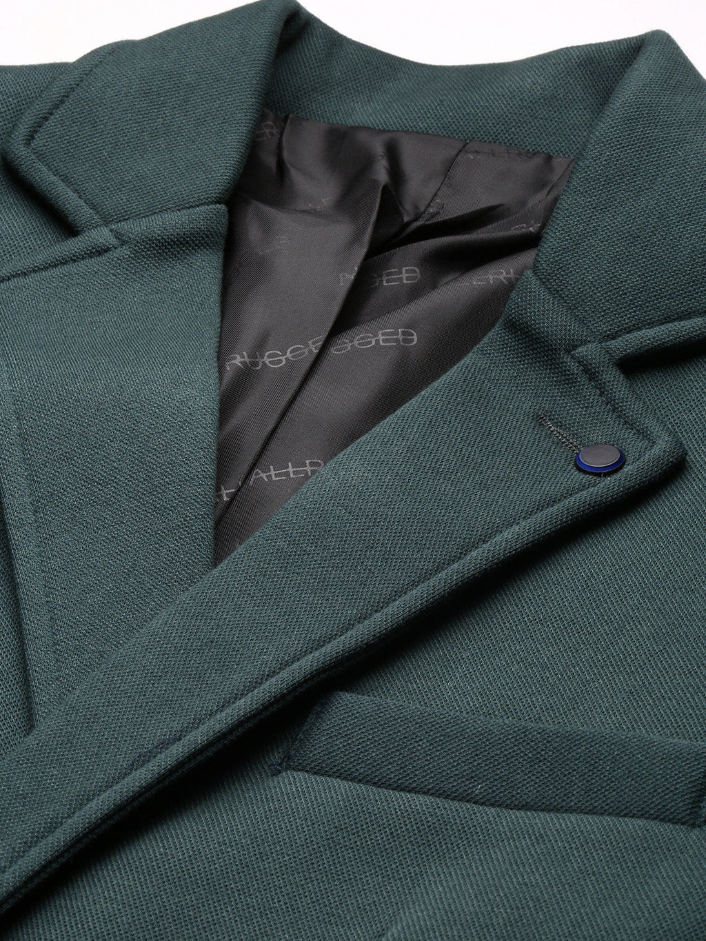 Men's Green Single Breasted Slim Fit Blazer