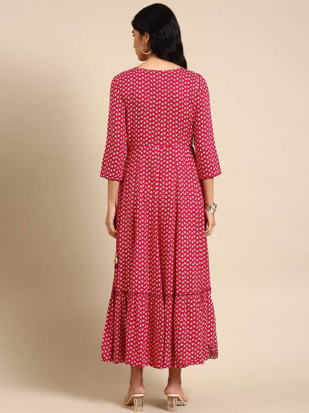 Women's Purple Printed Anarkali Kurta