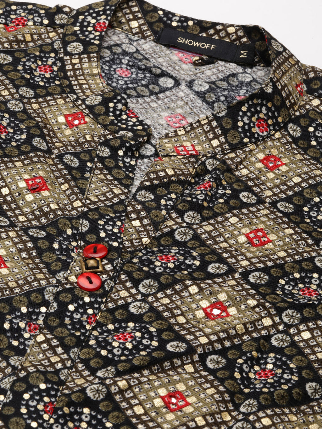 Women's Black Printed Anarkali Kurta