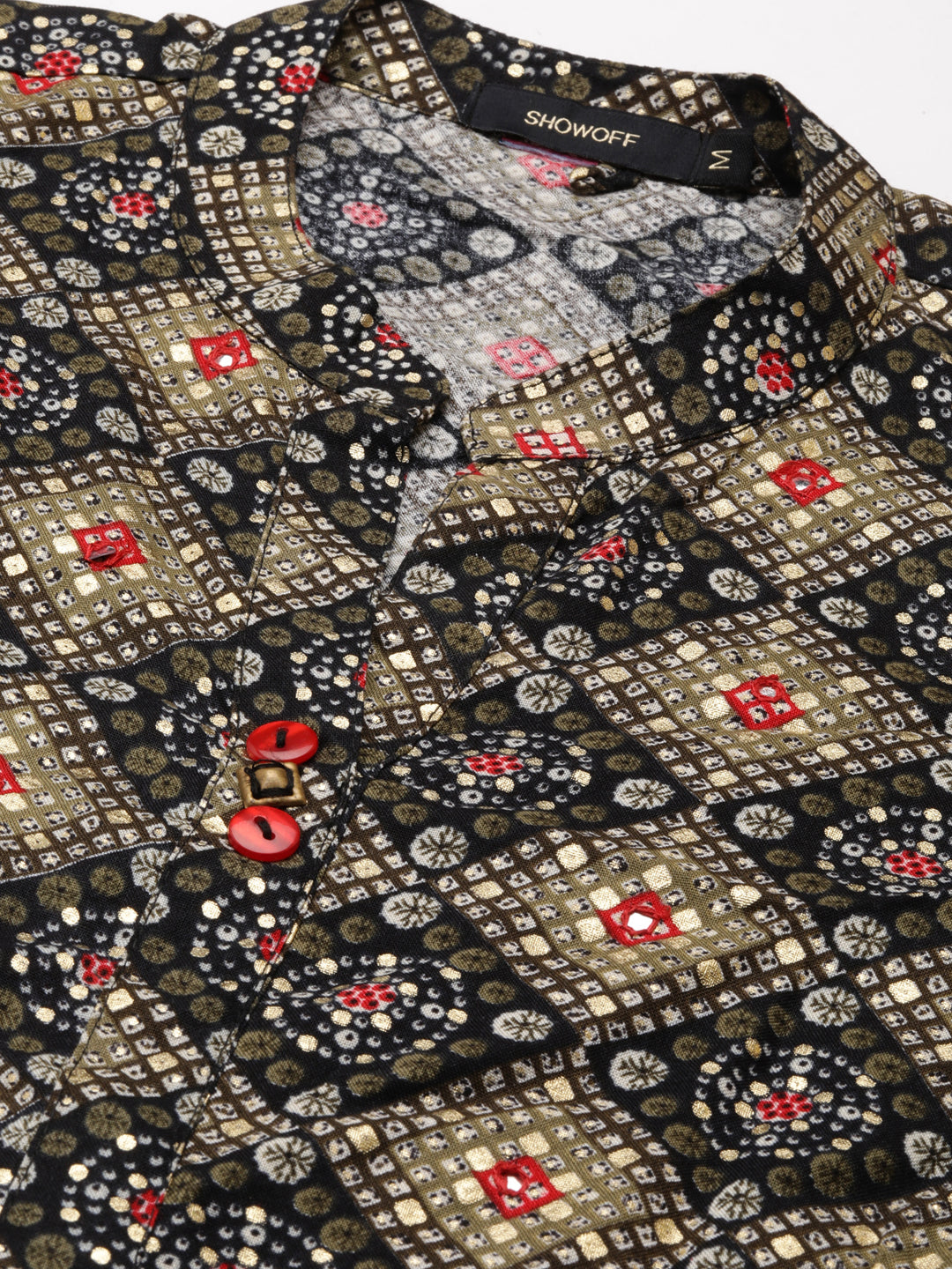 Women's Black Printed Anarkali Kurta