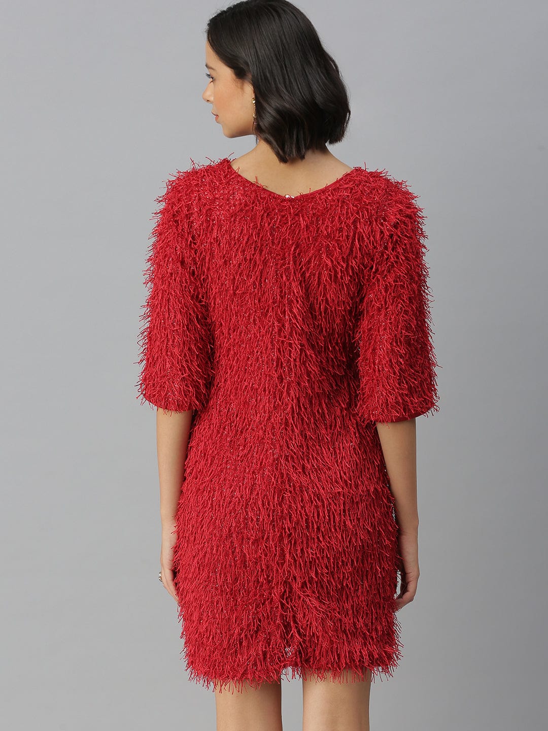 Women's Red A-Line Mini Dress