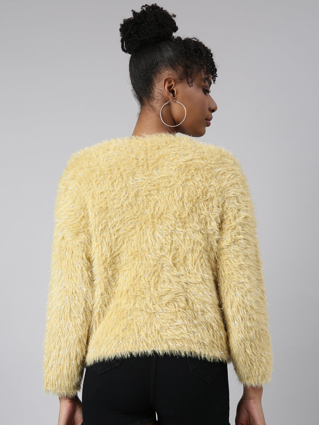 Women's Yellow Round Neck Top