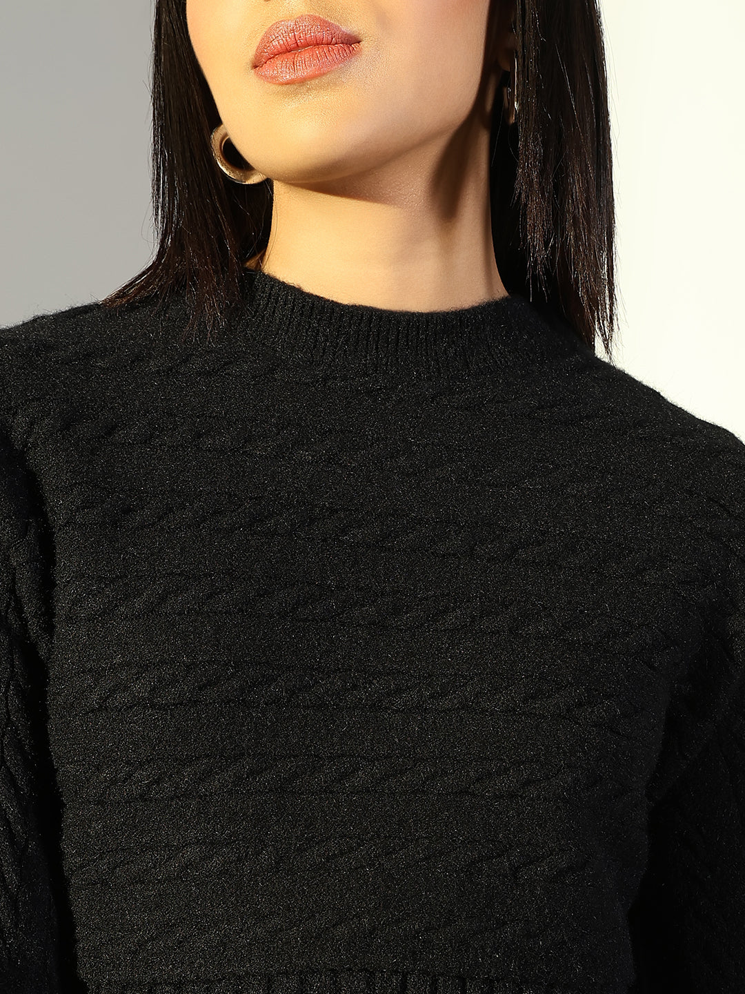 Women's Black Casual Bodycon Dress with Top