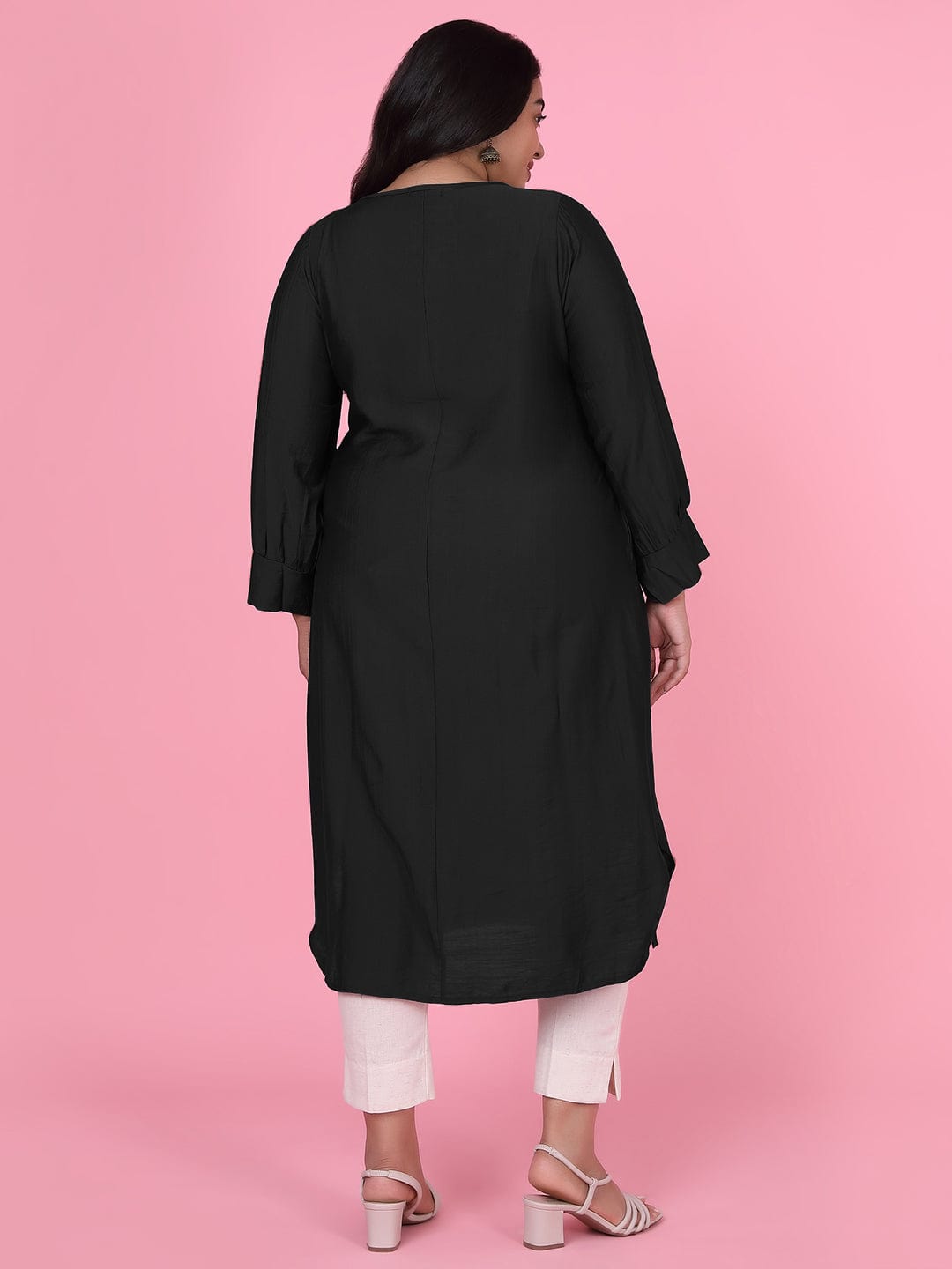 Women's Straight Black Kurta
