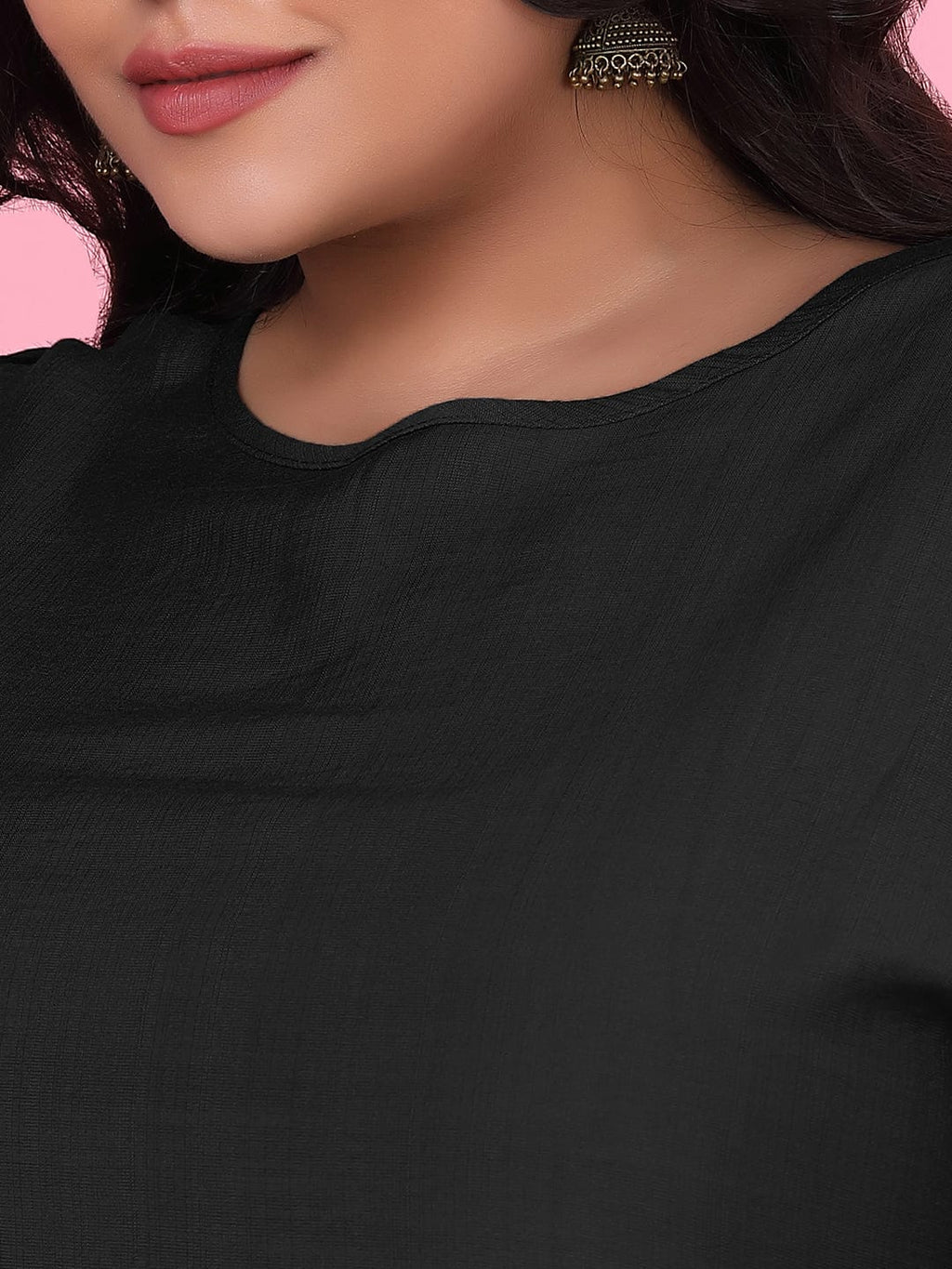 Women's Straight Black Kurta