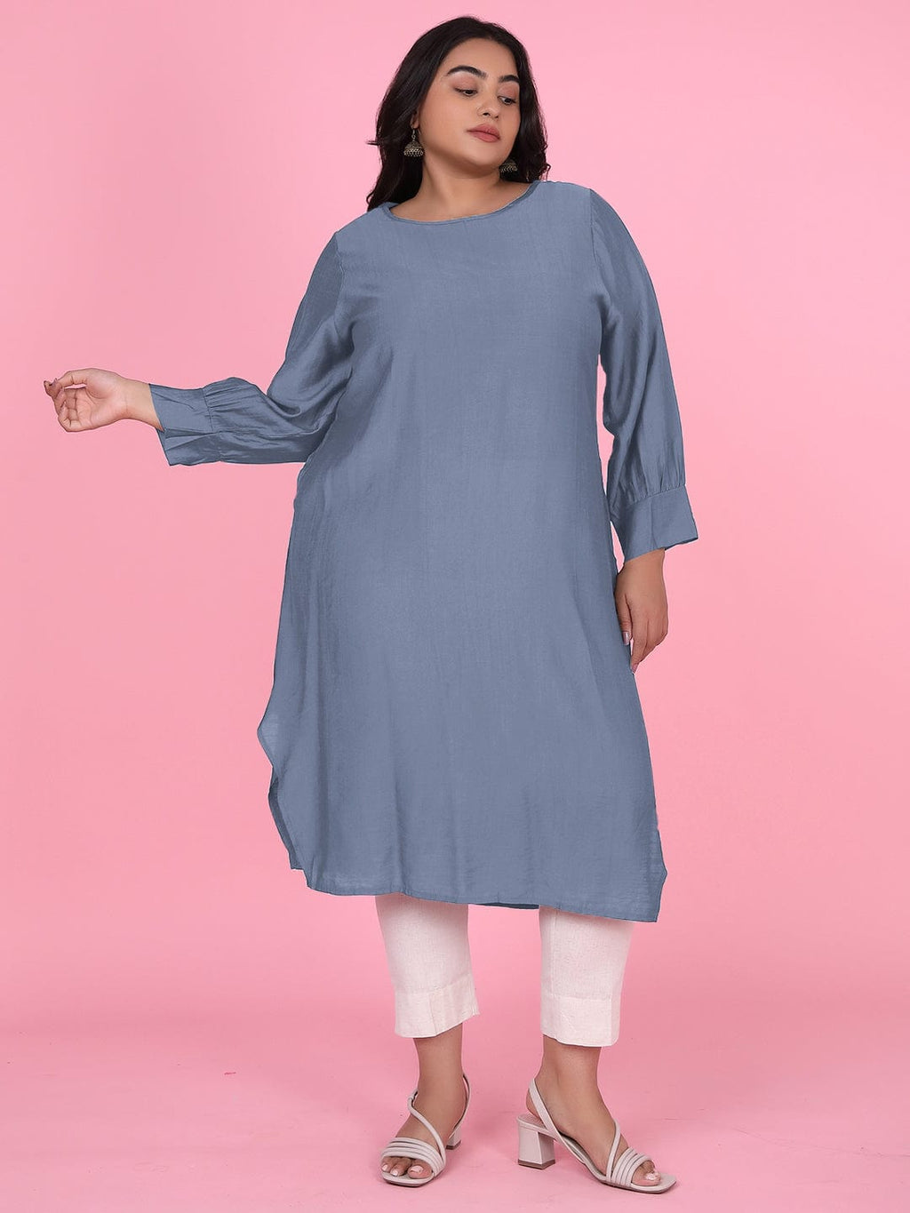 Women's Straight Blue Kurta