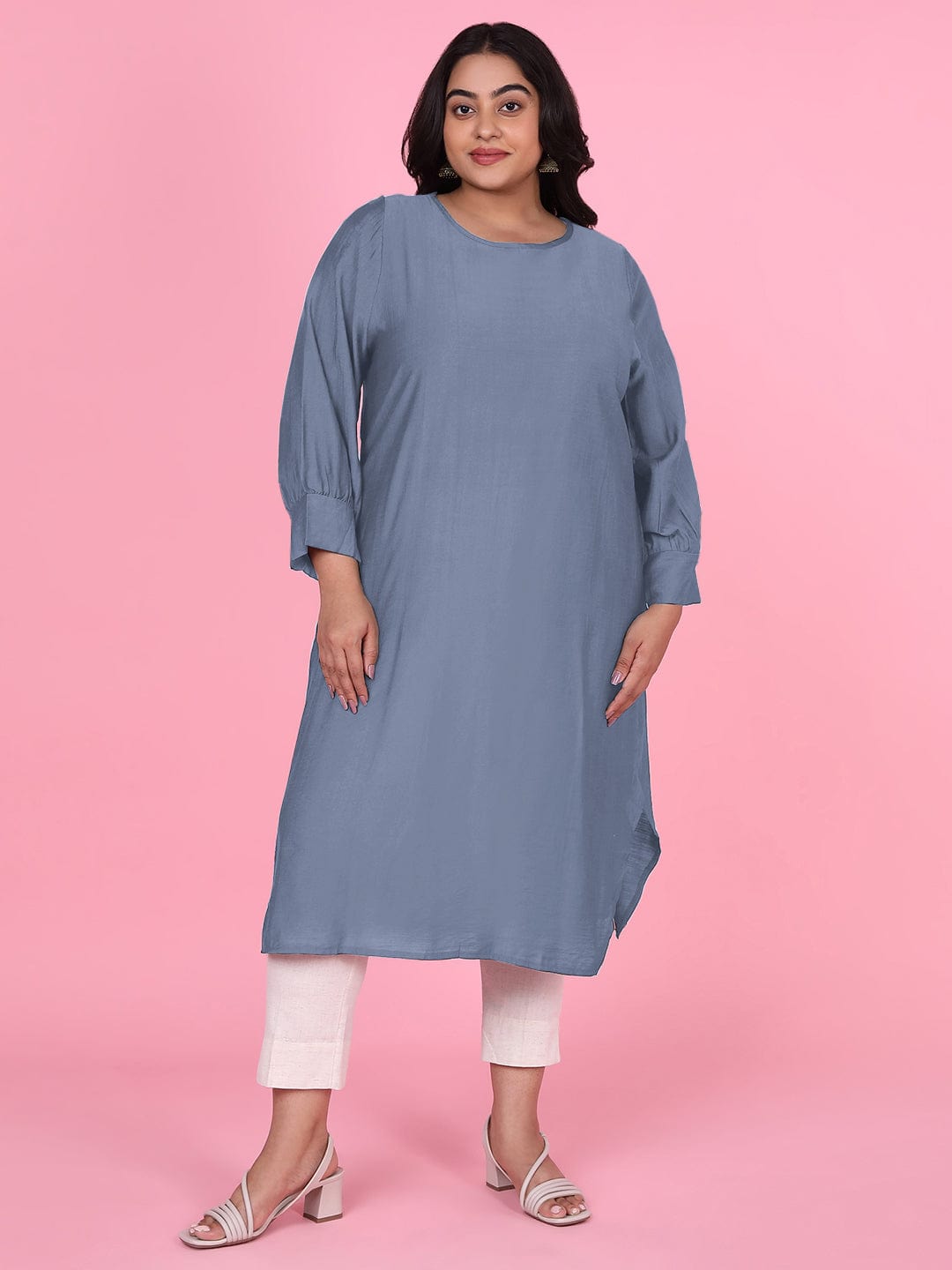 Women's Straight Blue Kurta