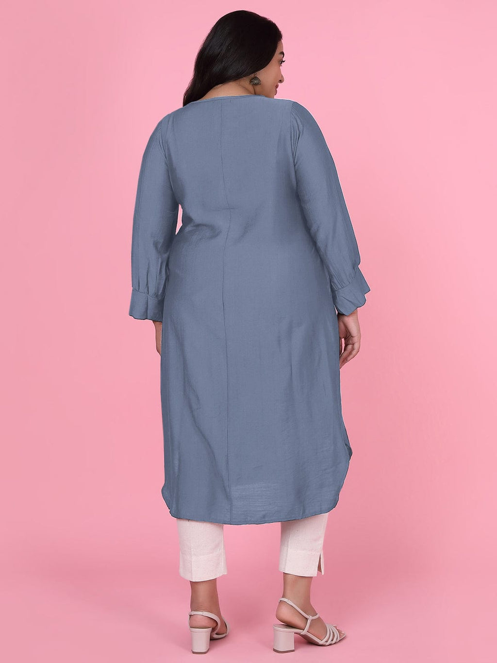 Women's Straight Blue Kurta