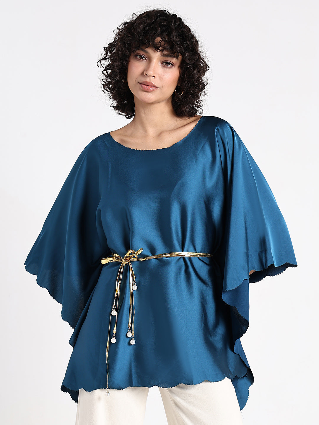Women's Blue Kaftan Top