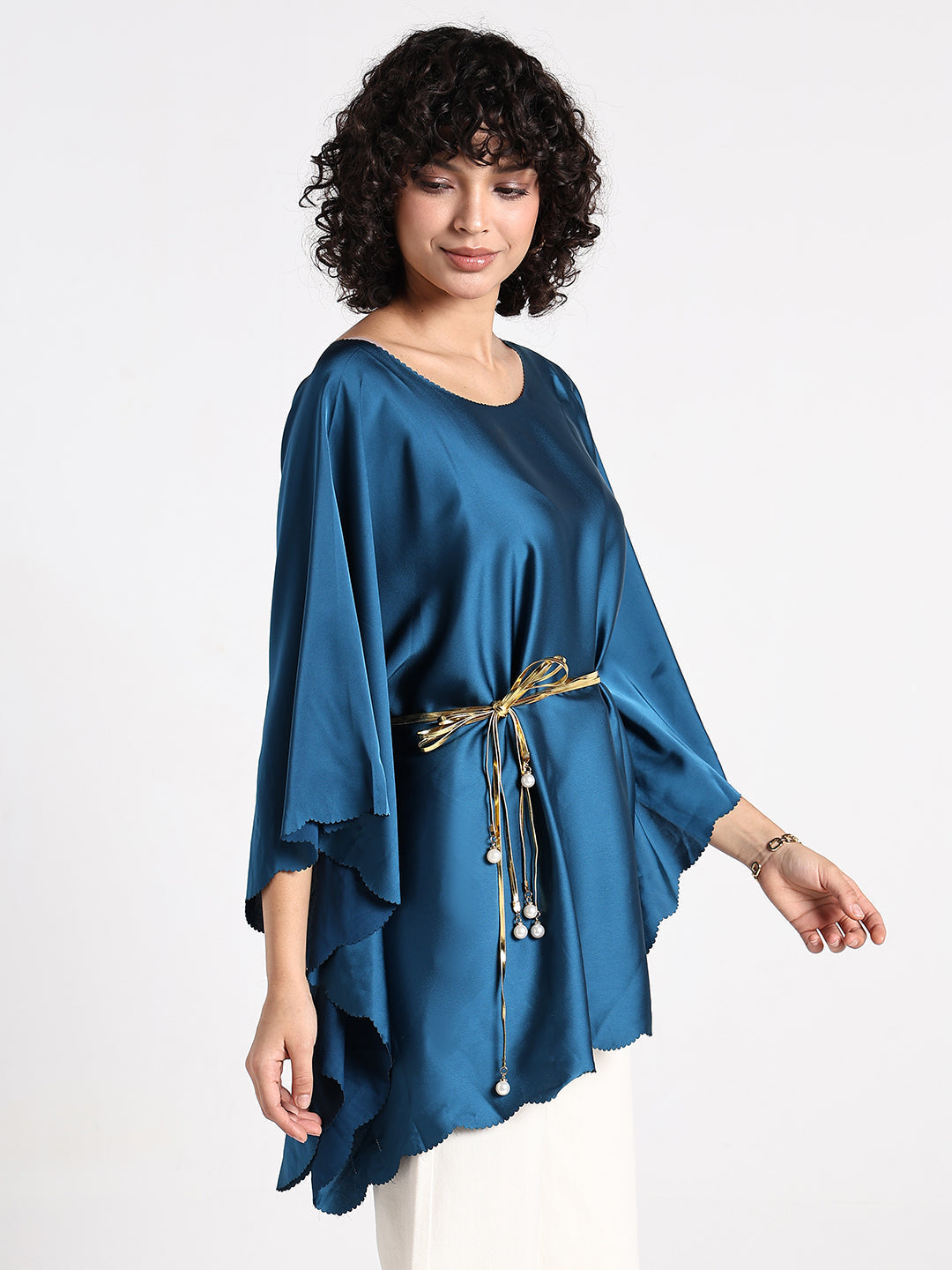 Women's Blue Kaftan Top