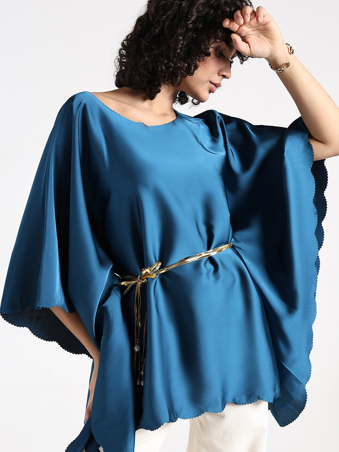 Women's Blue Kaftan Top