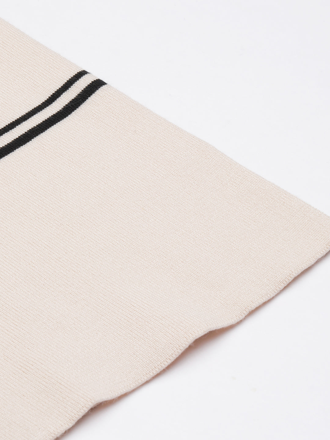 Women's Beige Relaxed Straight Fit Cropped Cotton Parallel Trouser