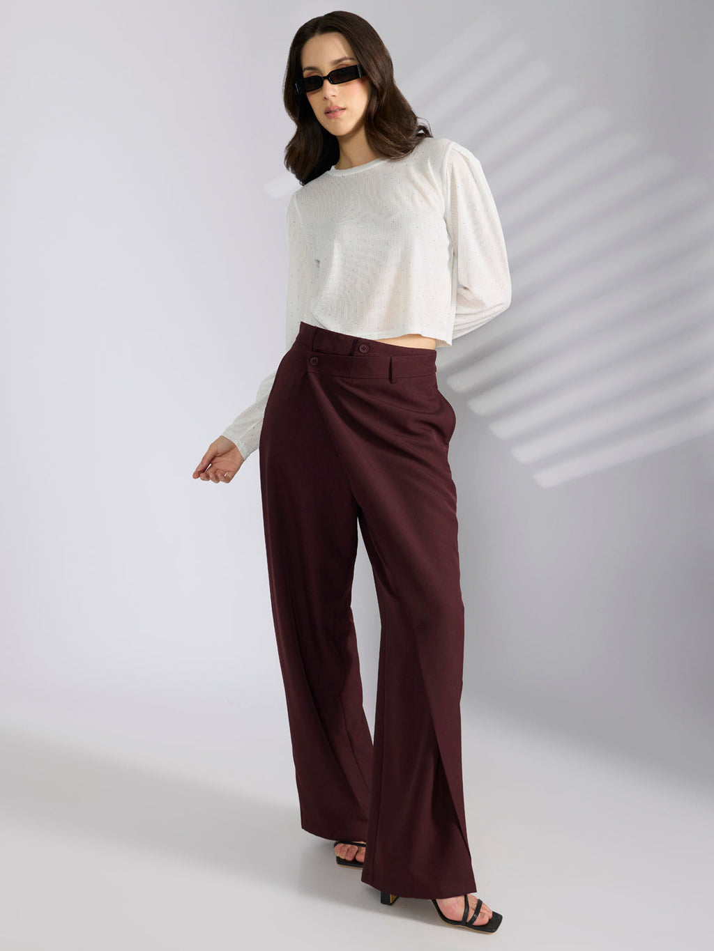 Women's Embellished White Top