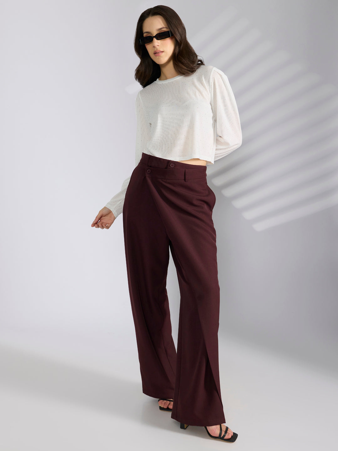 Women's Embellished White Top