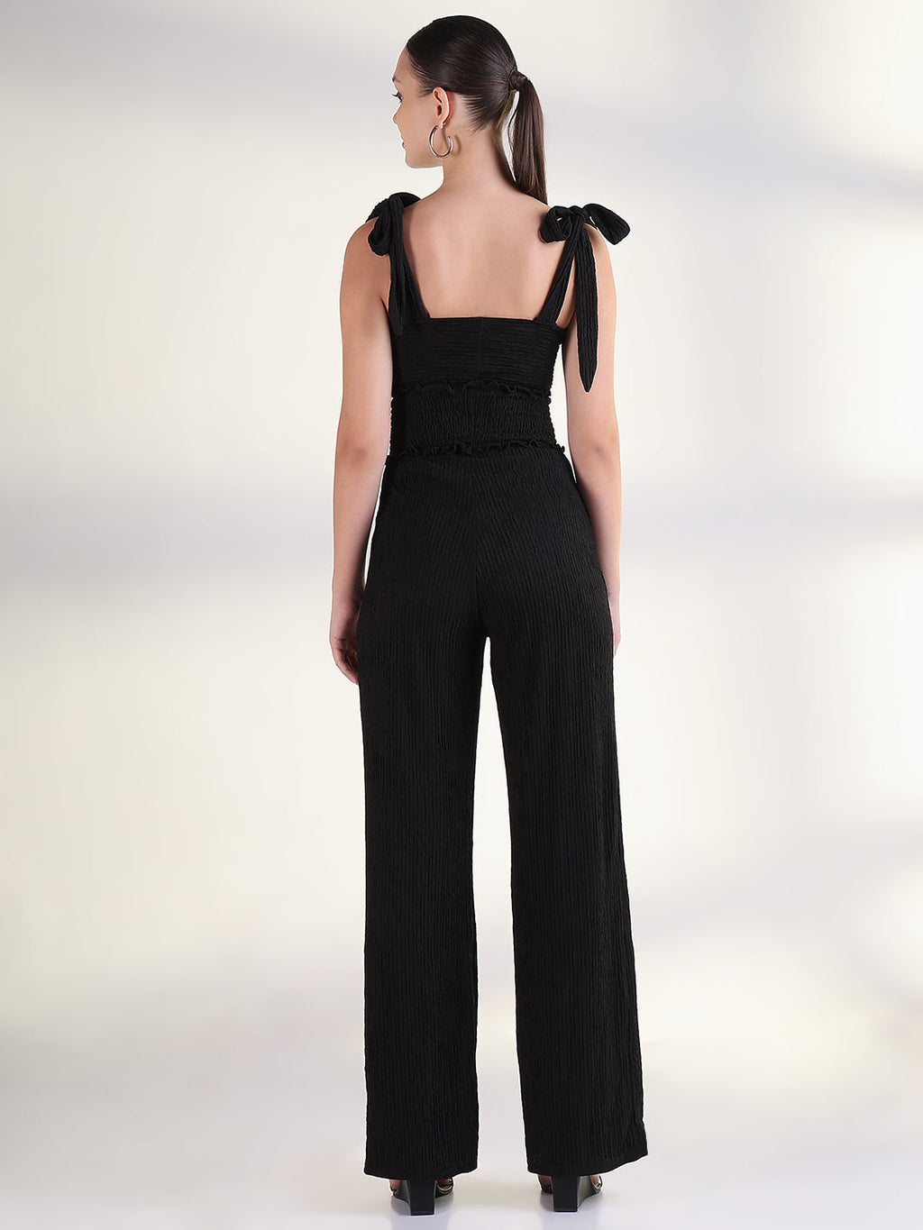 Women's Black Solid Jumpsuit