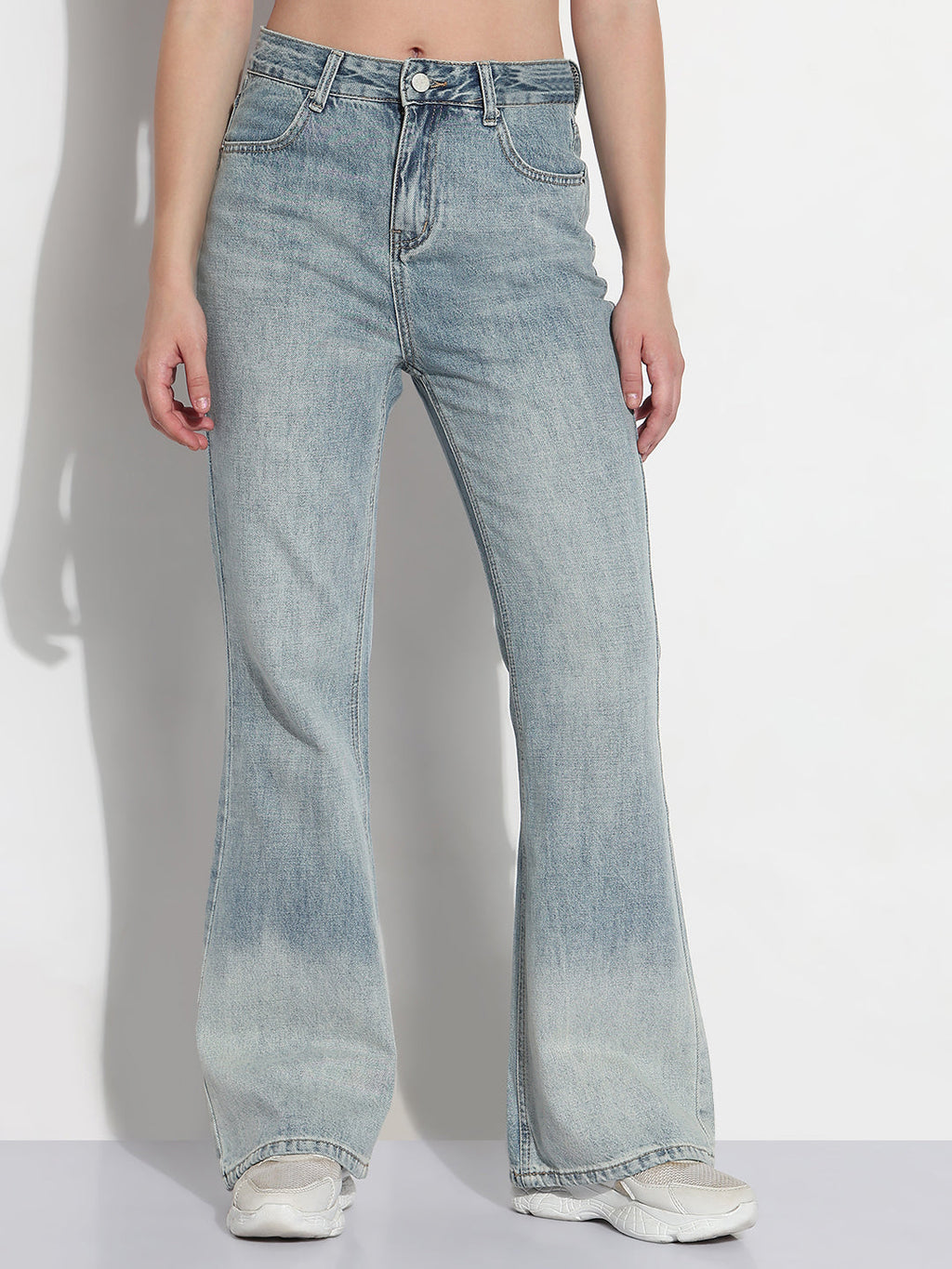 Women's Blue Ombre High Rise Bootcut Jeans