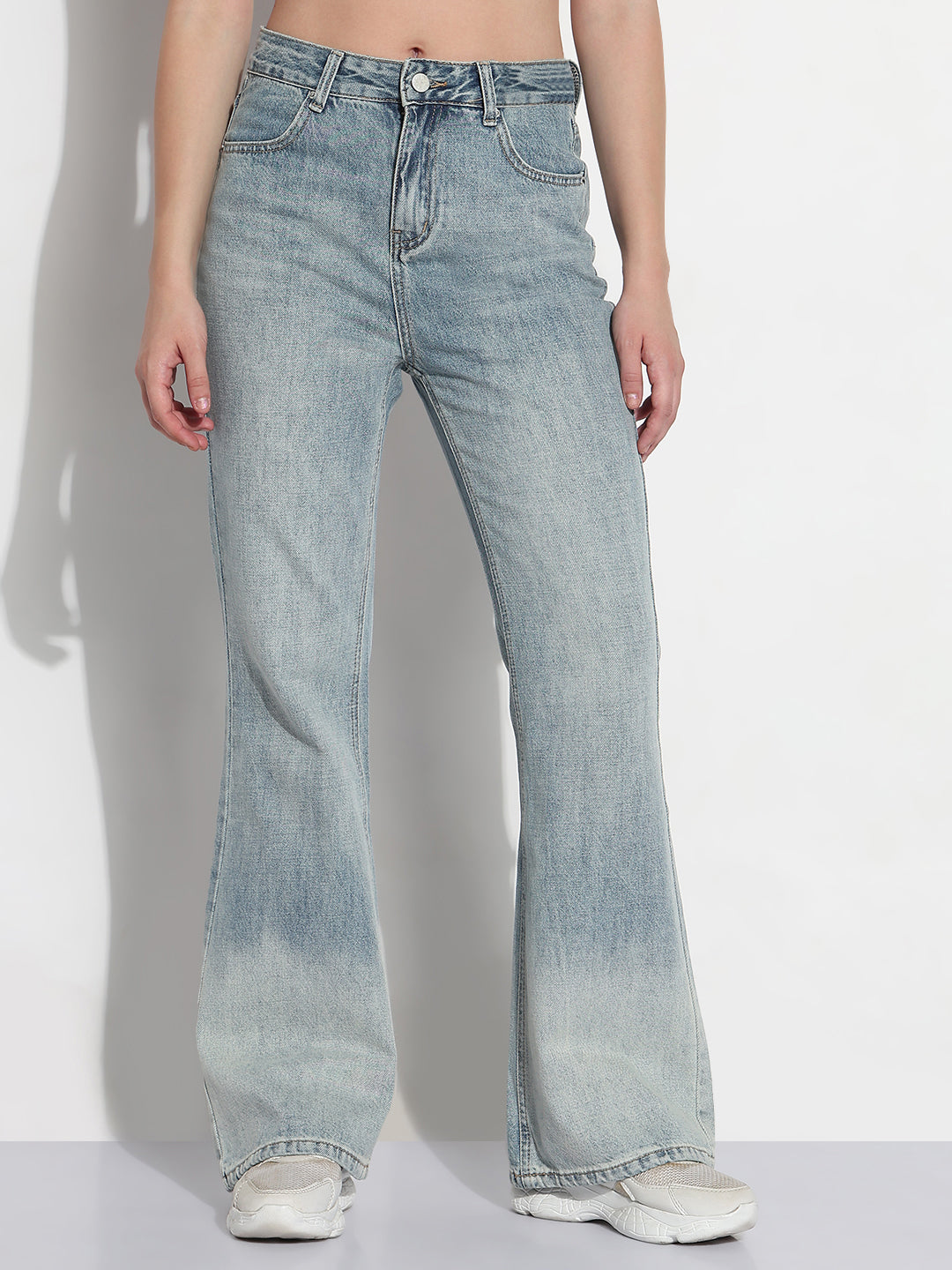 Women's Blue Ombre High Rise Bootcut Jeans