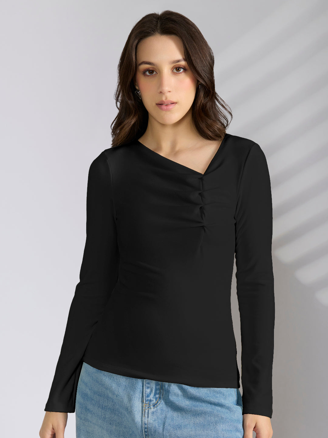 Women's Black Fitted Top