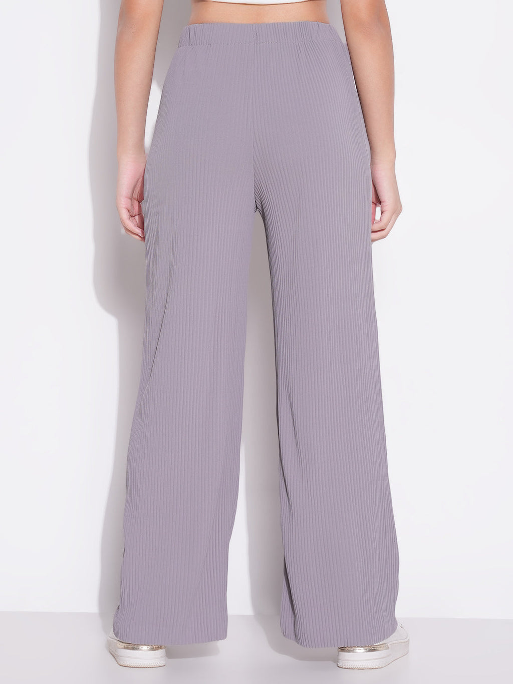 Women's Grey Regular Fit Comfort Trousers