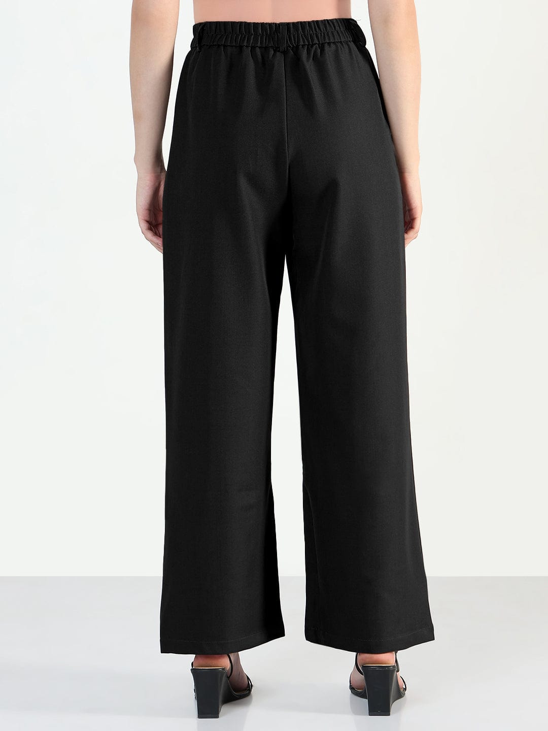 Women's Black Relaxed Fit Trousers