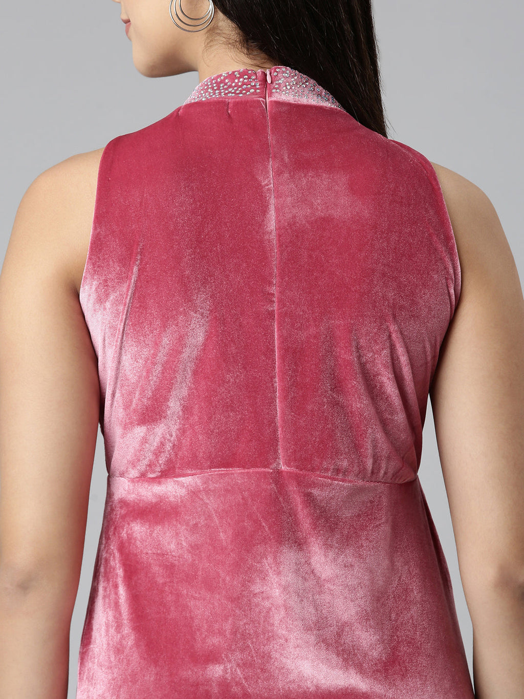 Women's Pink Embellished Bling & Sparkly Sheath Dress