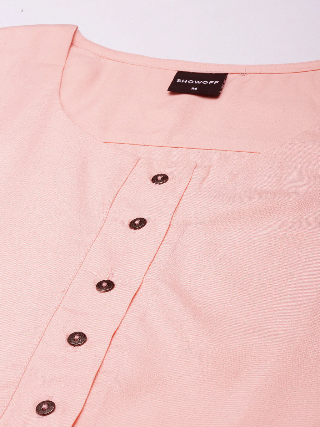 Women's Straight Pink Solid Kurta