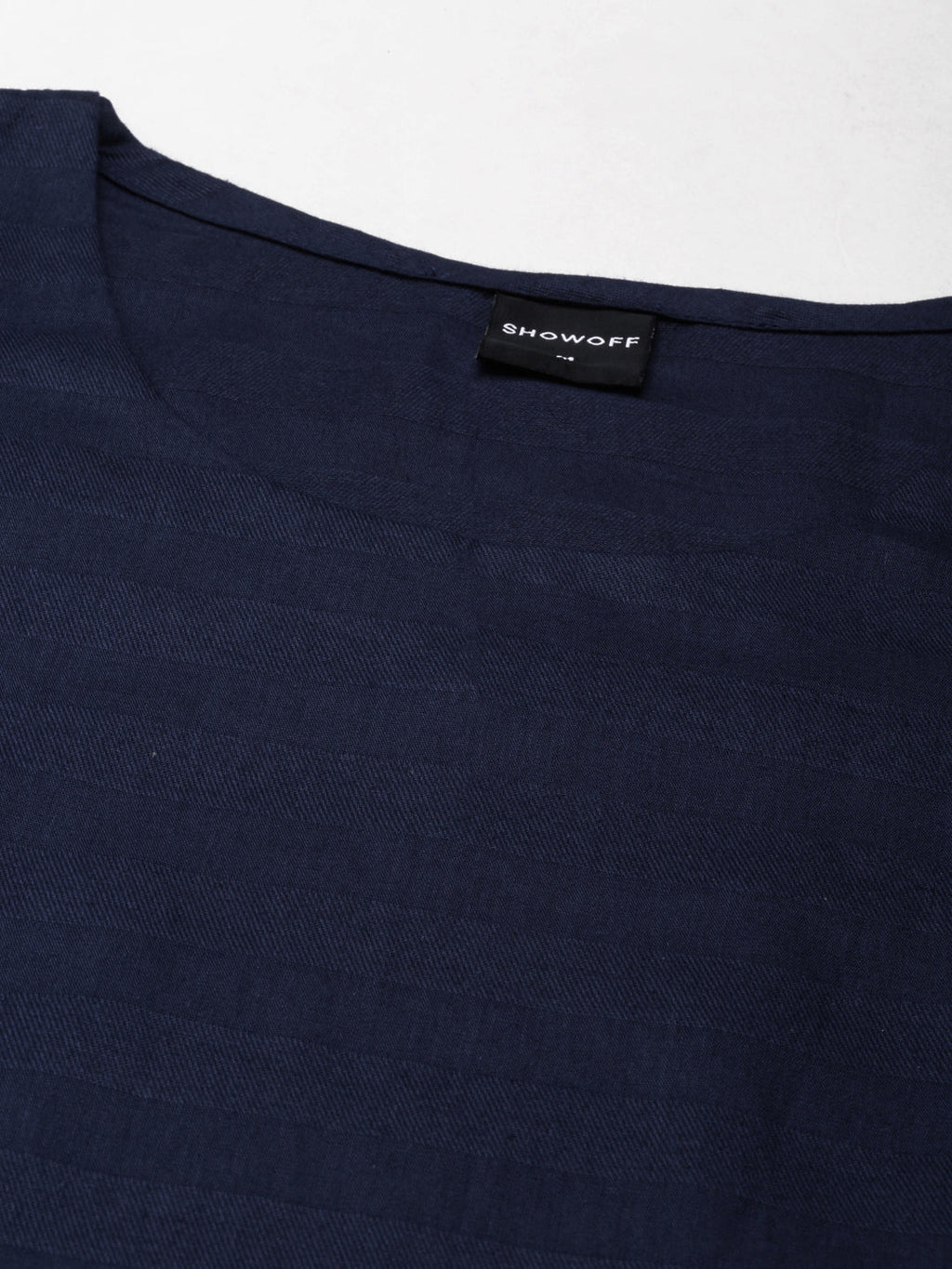 Women's Navy Blue Floral Embroidered Straight Kurta